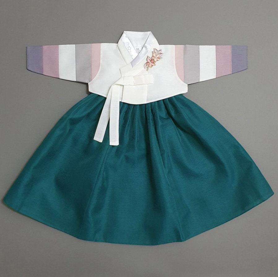 Jinkyoung Jeogori Green Girl Hanbok (100D-15YR) - Native Korean