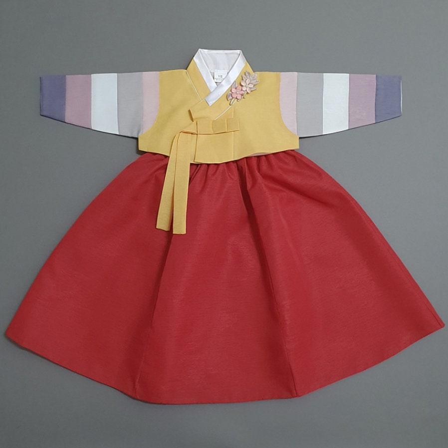 Jinkyoung Jeogori Red Girl Hanbok (100D-15YR) - Native Korean