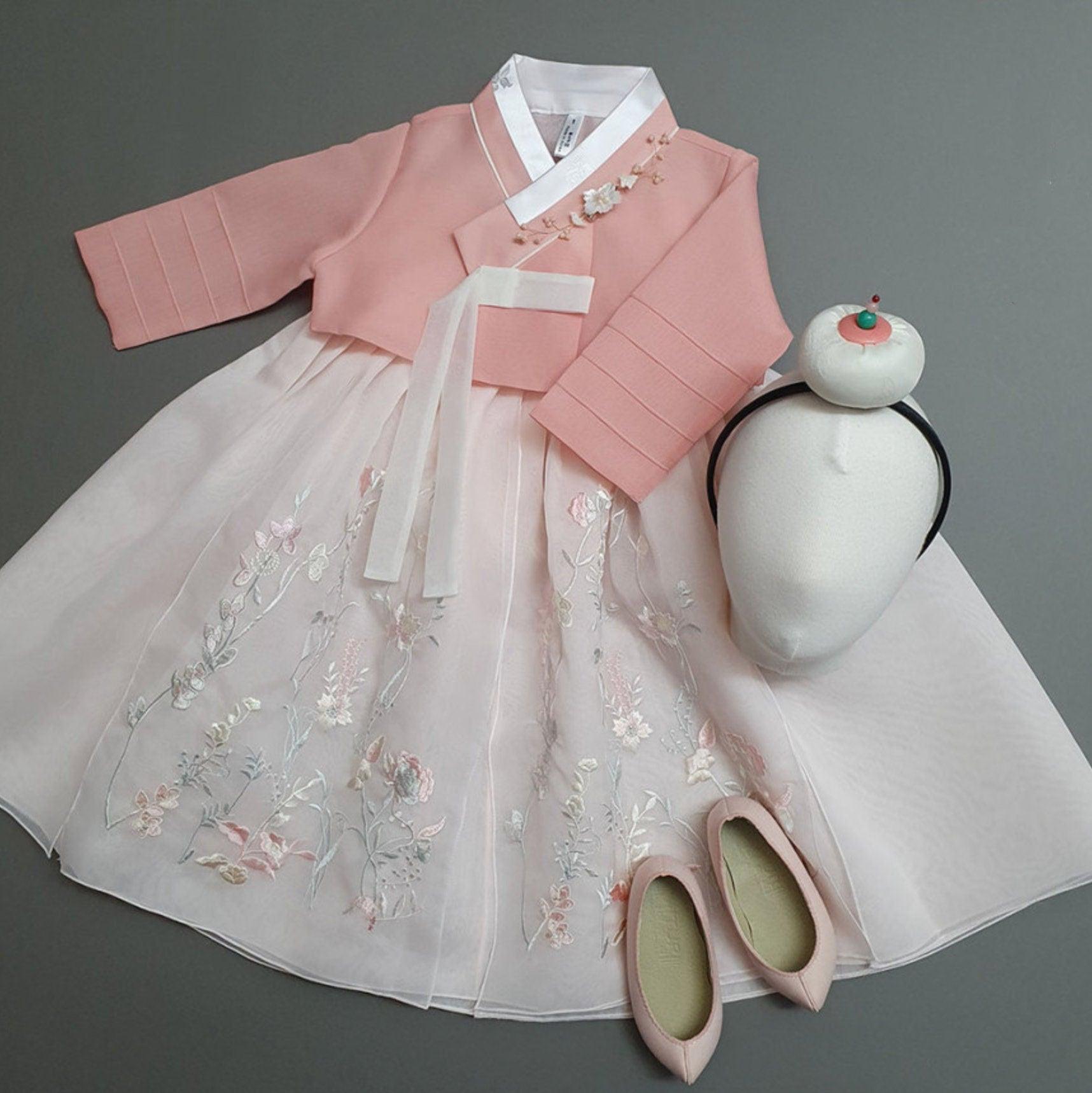 Jua Flair Dress Girl Hanbok (100D-9YR) - Native Korean