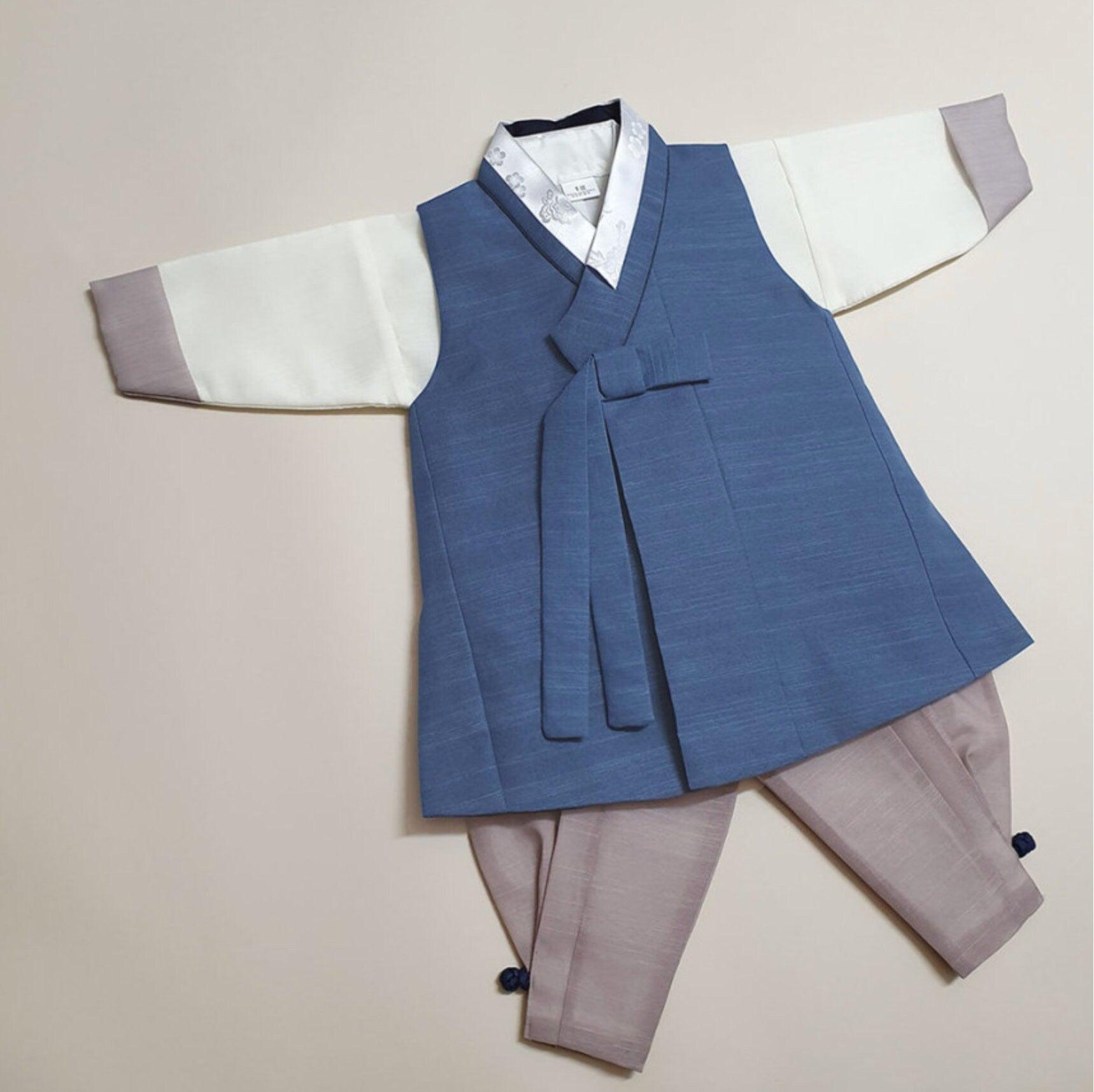 Jungmin Blue Boy Hanbok (100D-10YR) - Native Korean