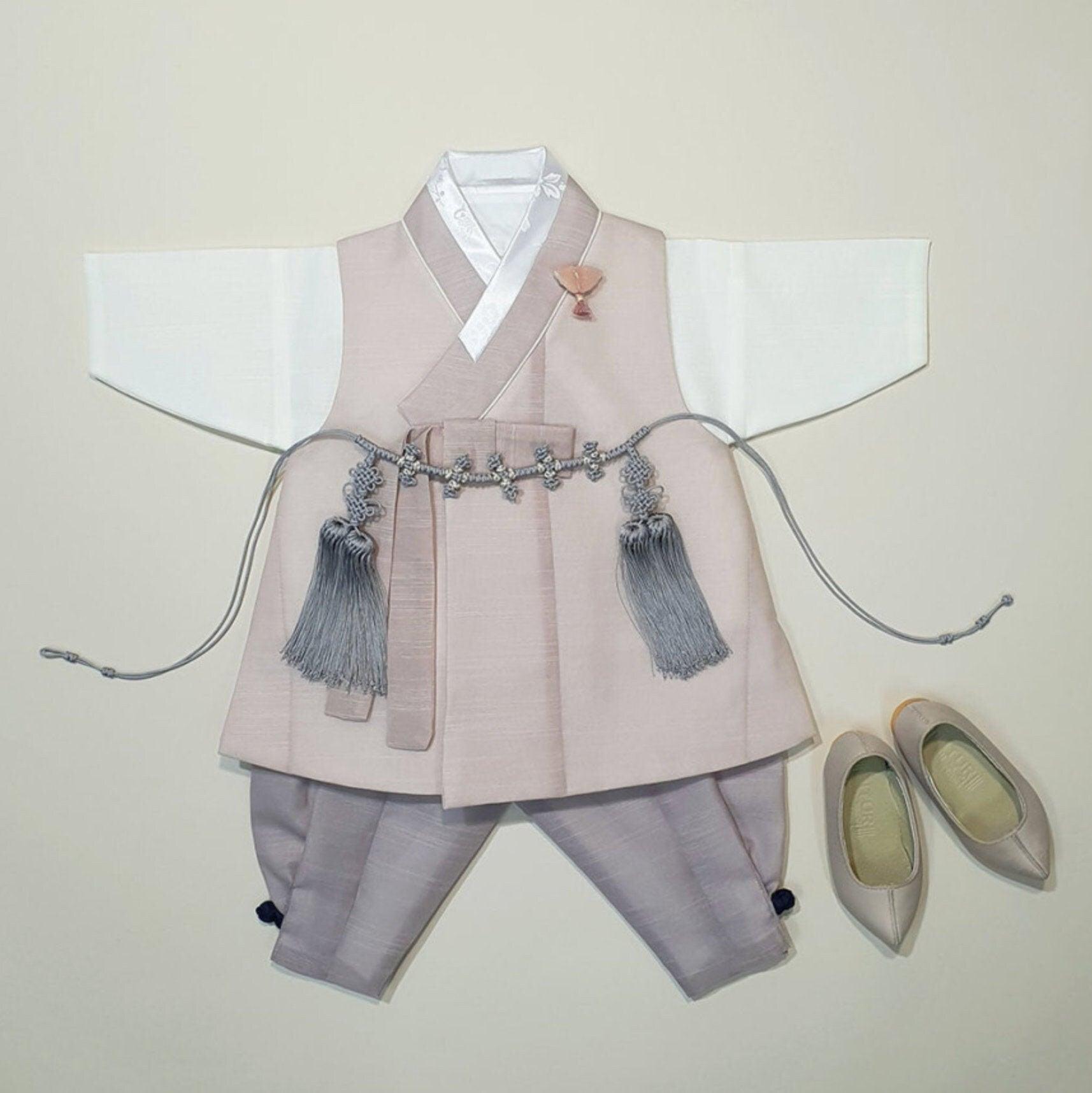 Jungsung Beige Boy Hanbok (100D-8YR) - Native Korean