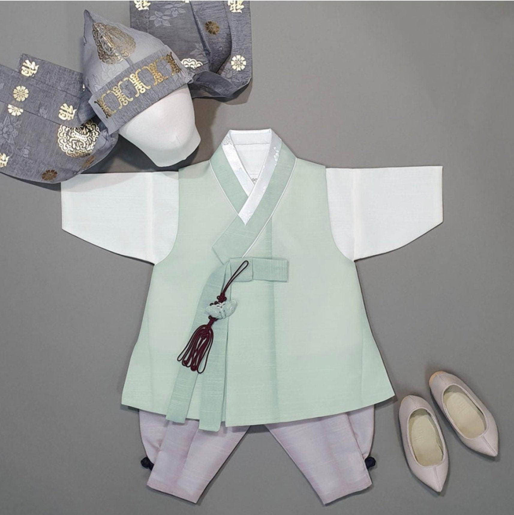 Jungsung Mint Boy Hanbok (100D-10YR) - Native Korean