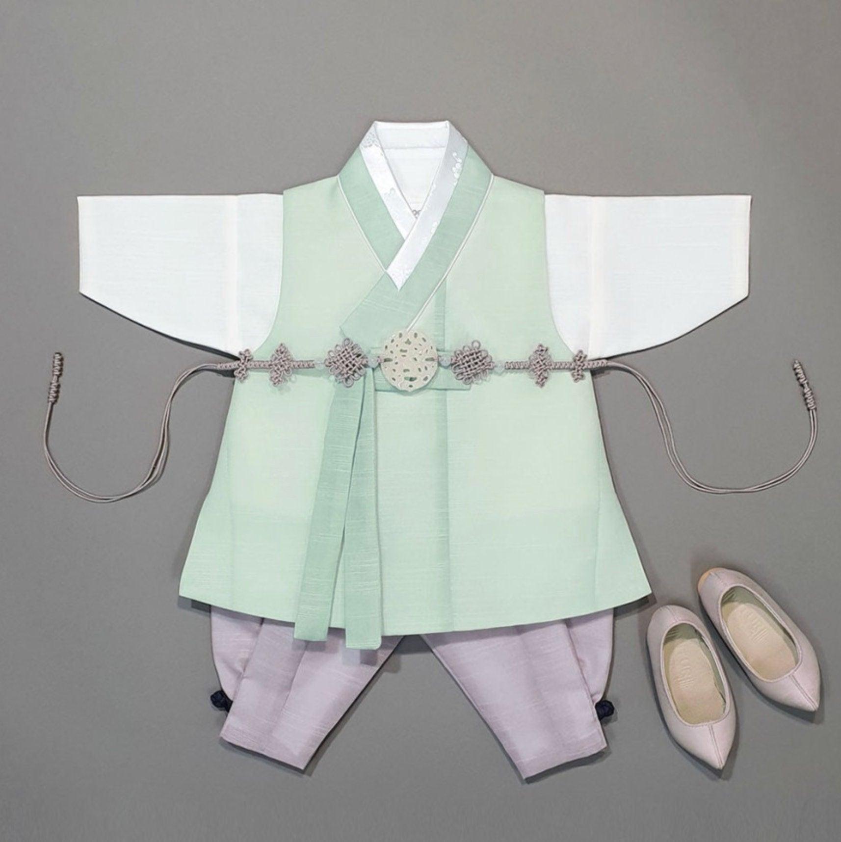 Jungsung Mint Boy Hanbok (100D-10YR) - Native Korean