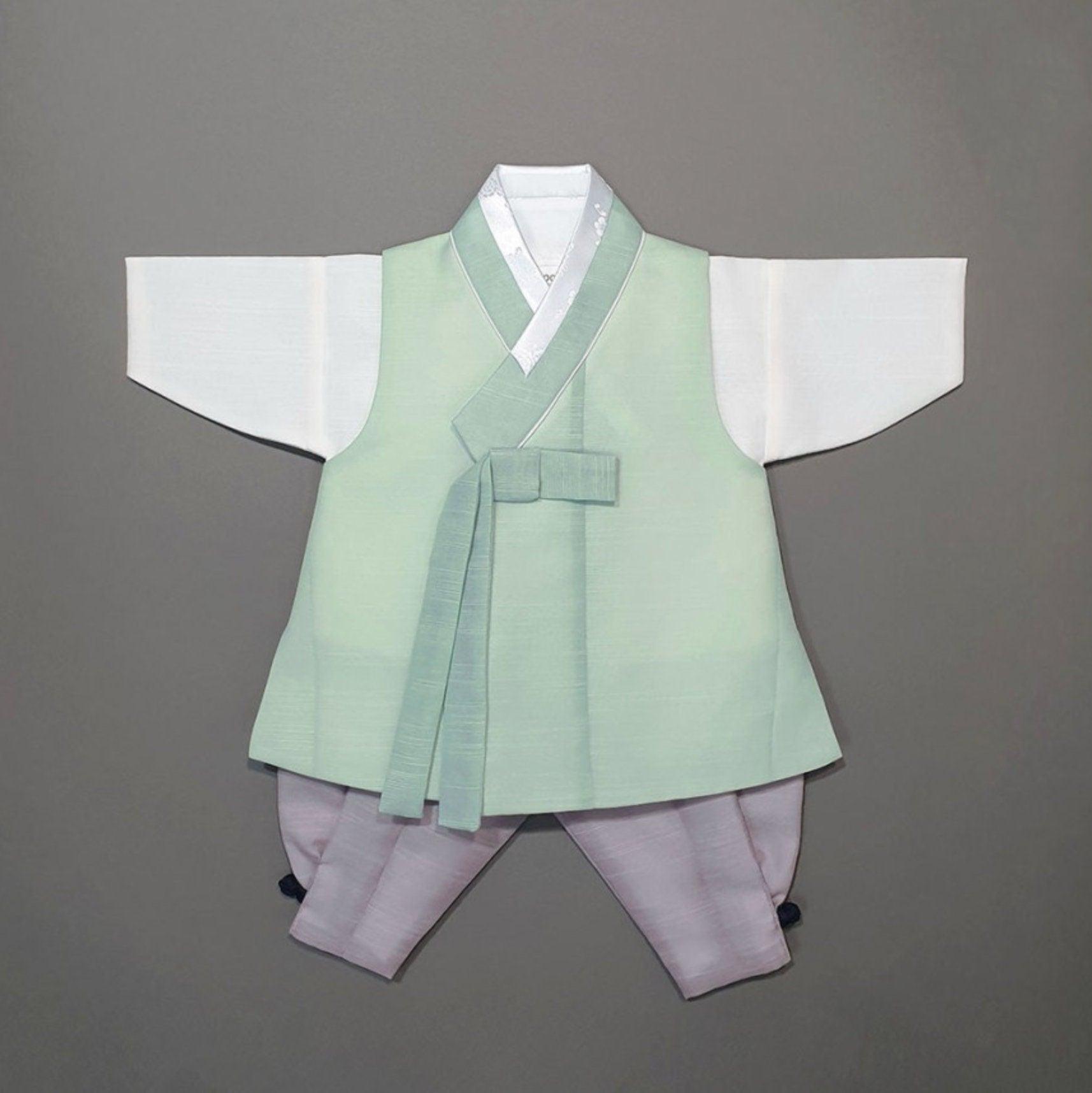 Jungsung Mint Boy Hanbok (100D-10YR) - Native Korean