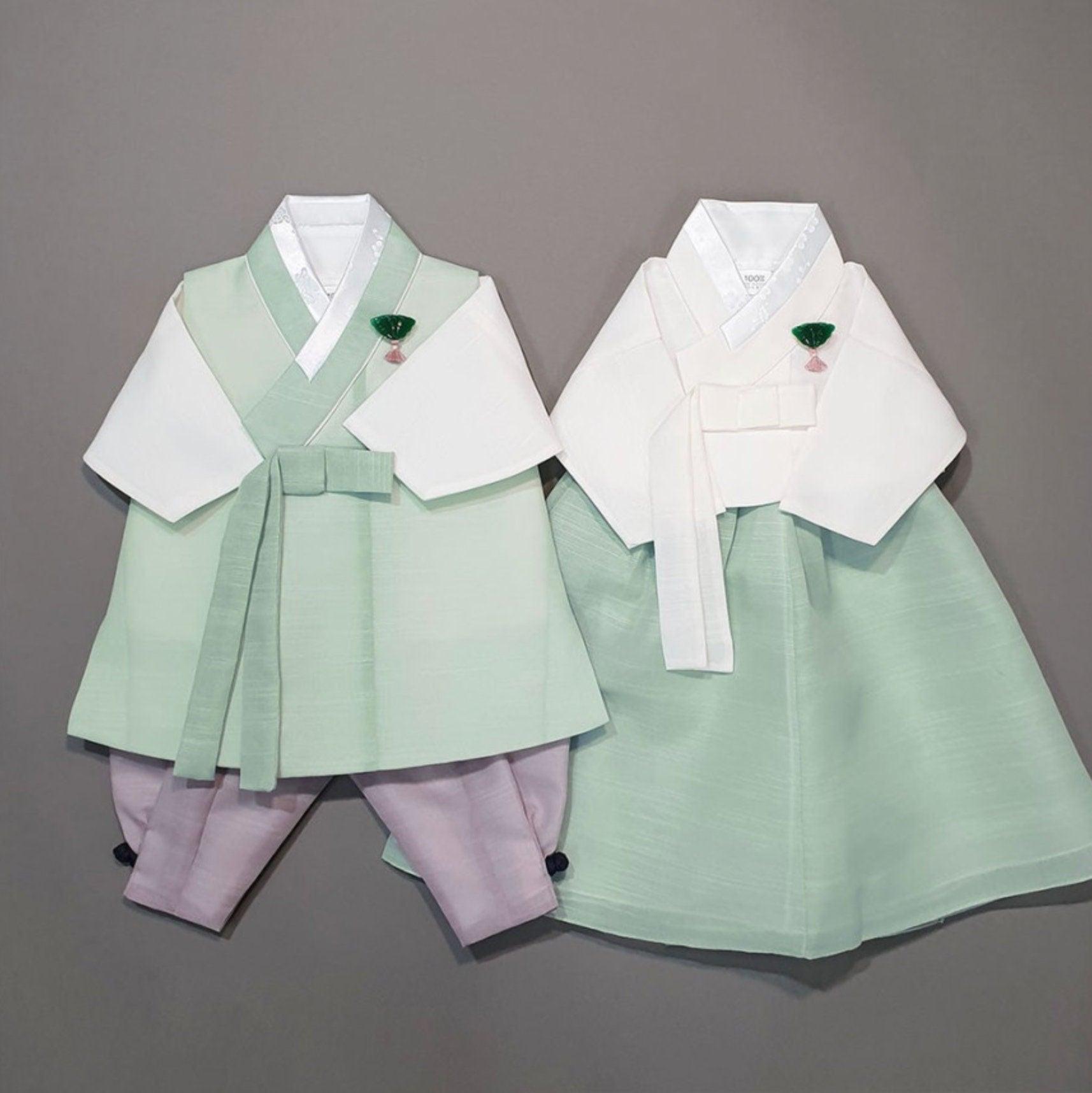 Jungsung Mint Boy Hanbok (100D-10YR) - Native Korean