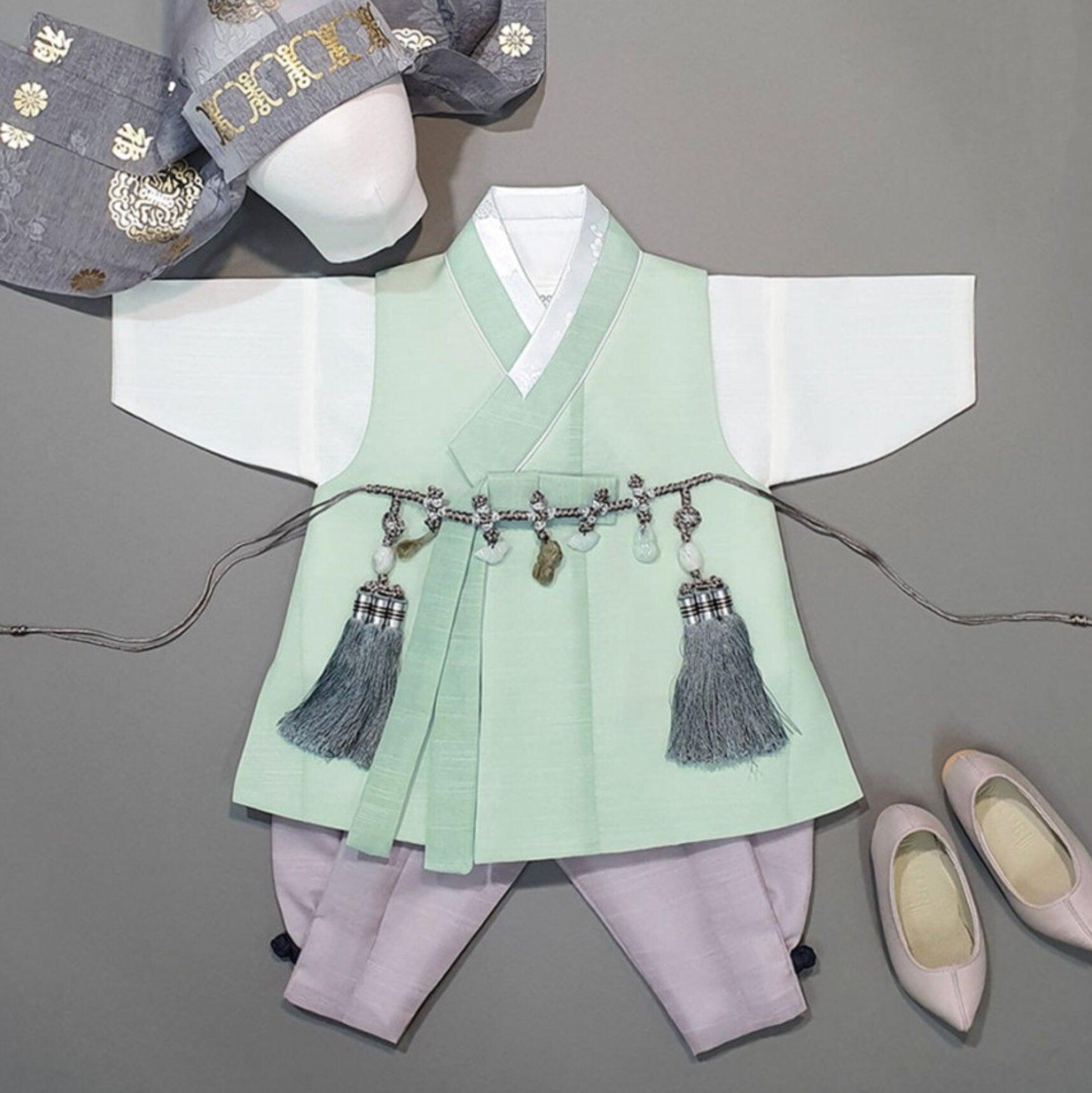 Jungsung Mint Boy Hanbok (100D-10YR) - Native Korean