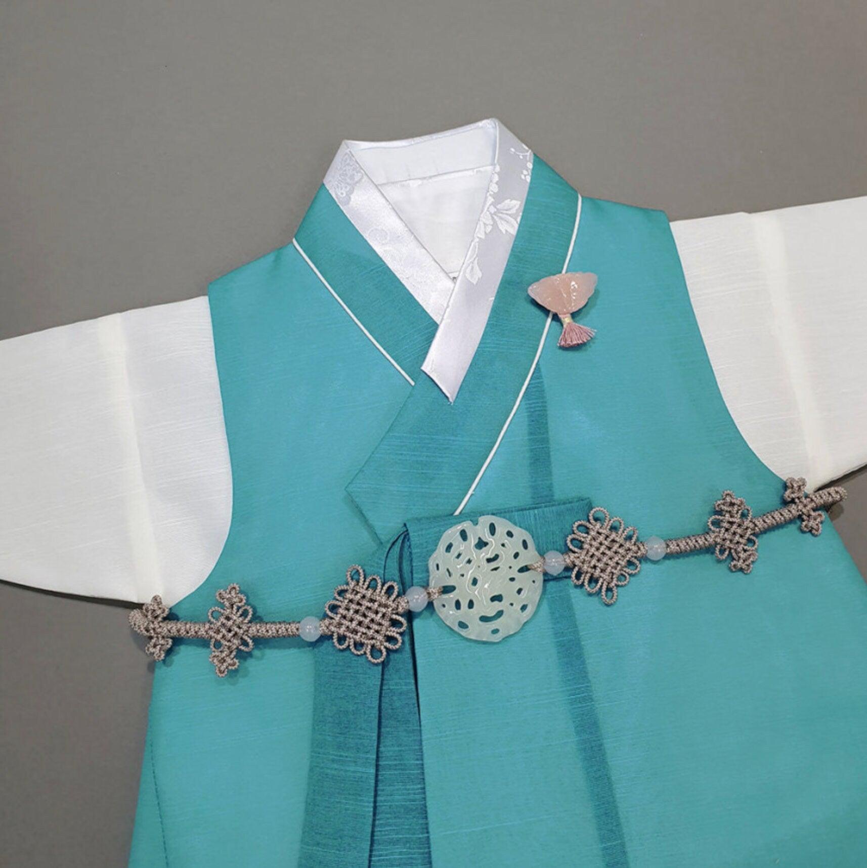 Jungsung Turquoise Boy Hanbok (100D-1YR) - Native Korean