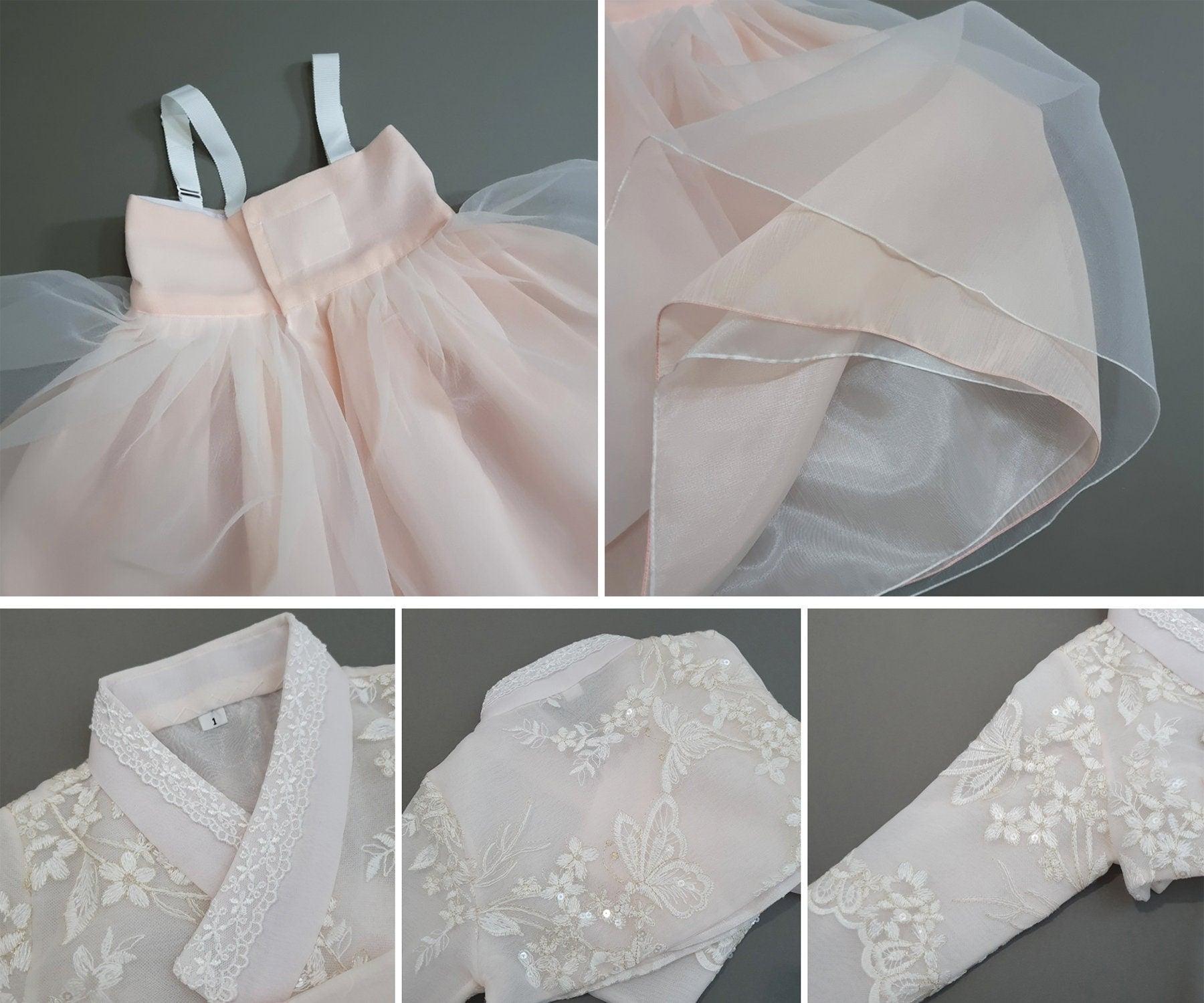 Lunar Peach Dress Girl Hanbok (1-8YR) - Native Korean