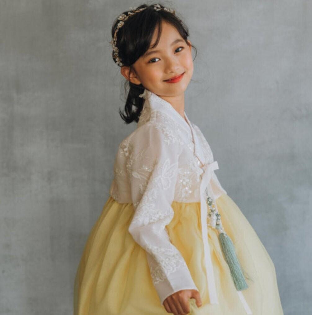 Lunar Yellow Dress Girl Hanbok (1-10YR) - Native Korean