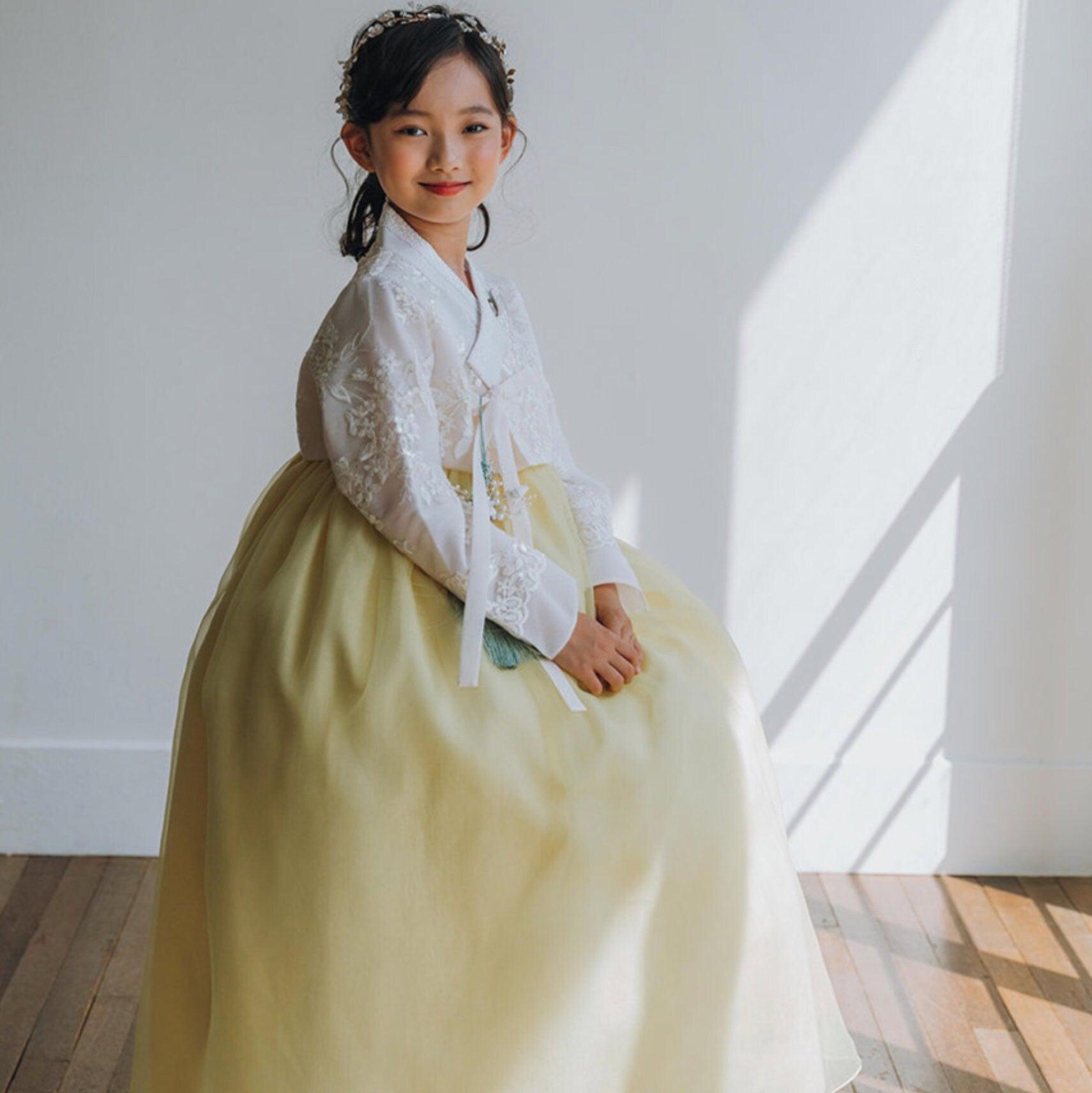 Lunar Yellow Dress Girl Hanbok (1-10YR) - Native Korean