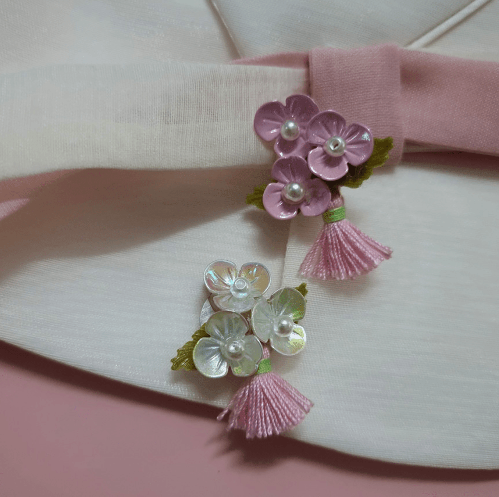 Mini Trio Floral Brooch - Native Korean