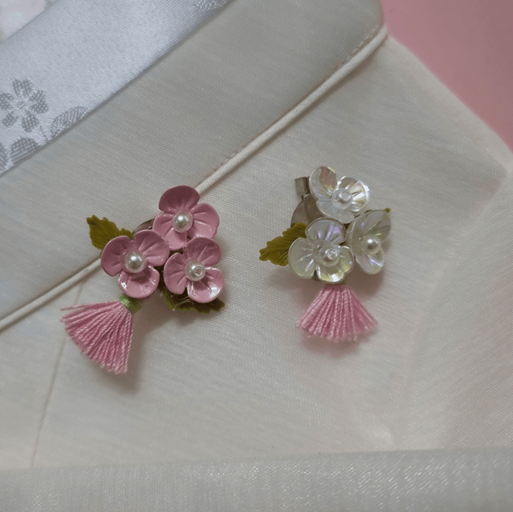 Mini Trio Floral Brooch - Native Korean