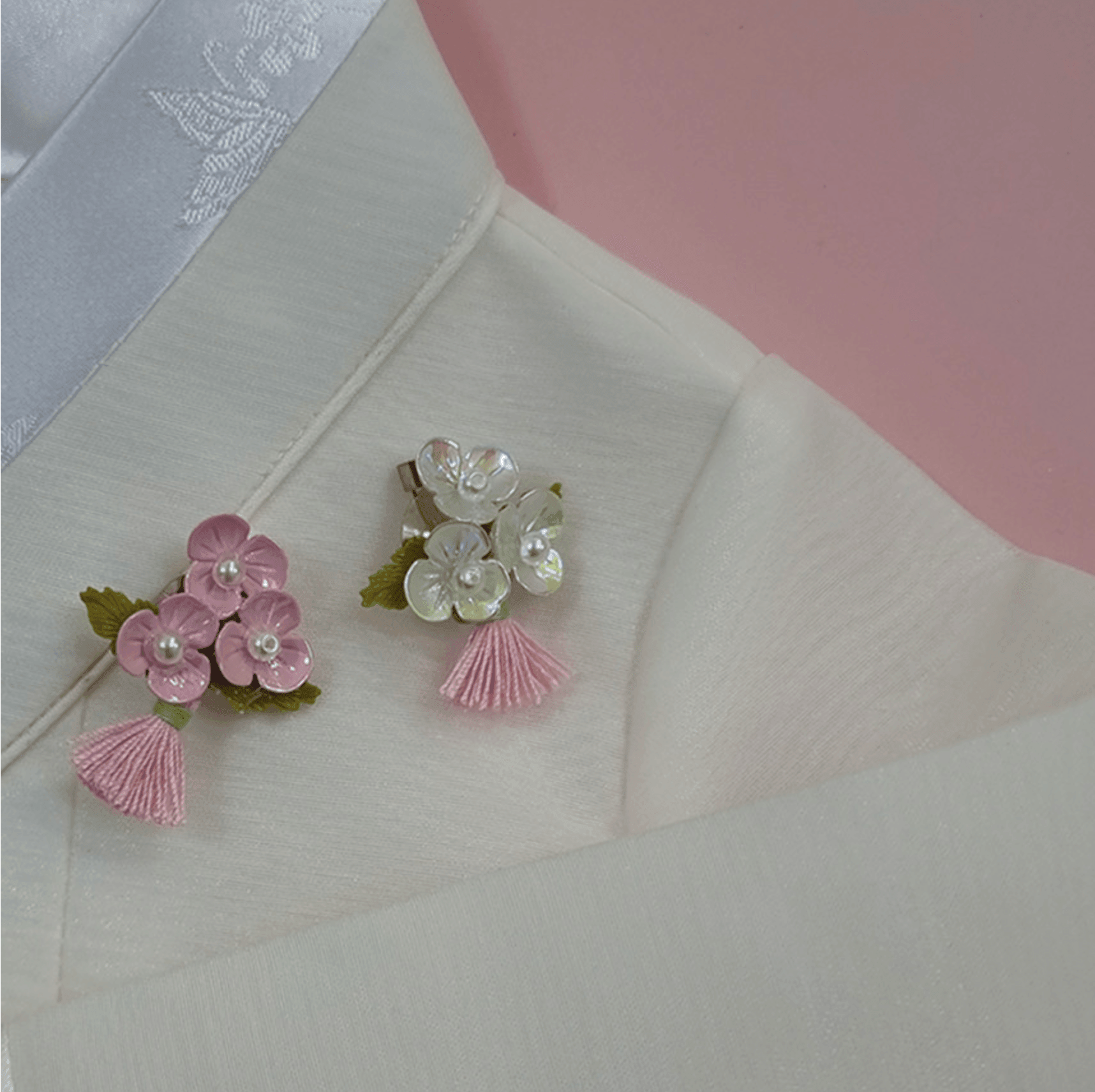 Mini Trio Floral Brooch - Native Korean