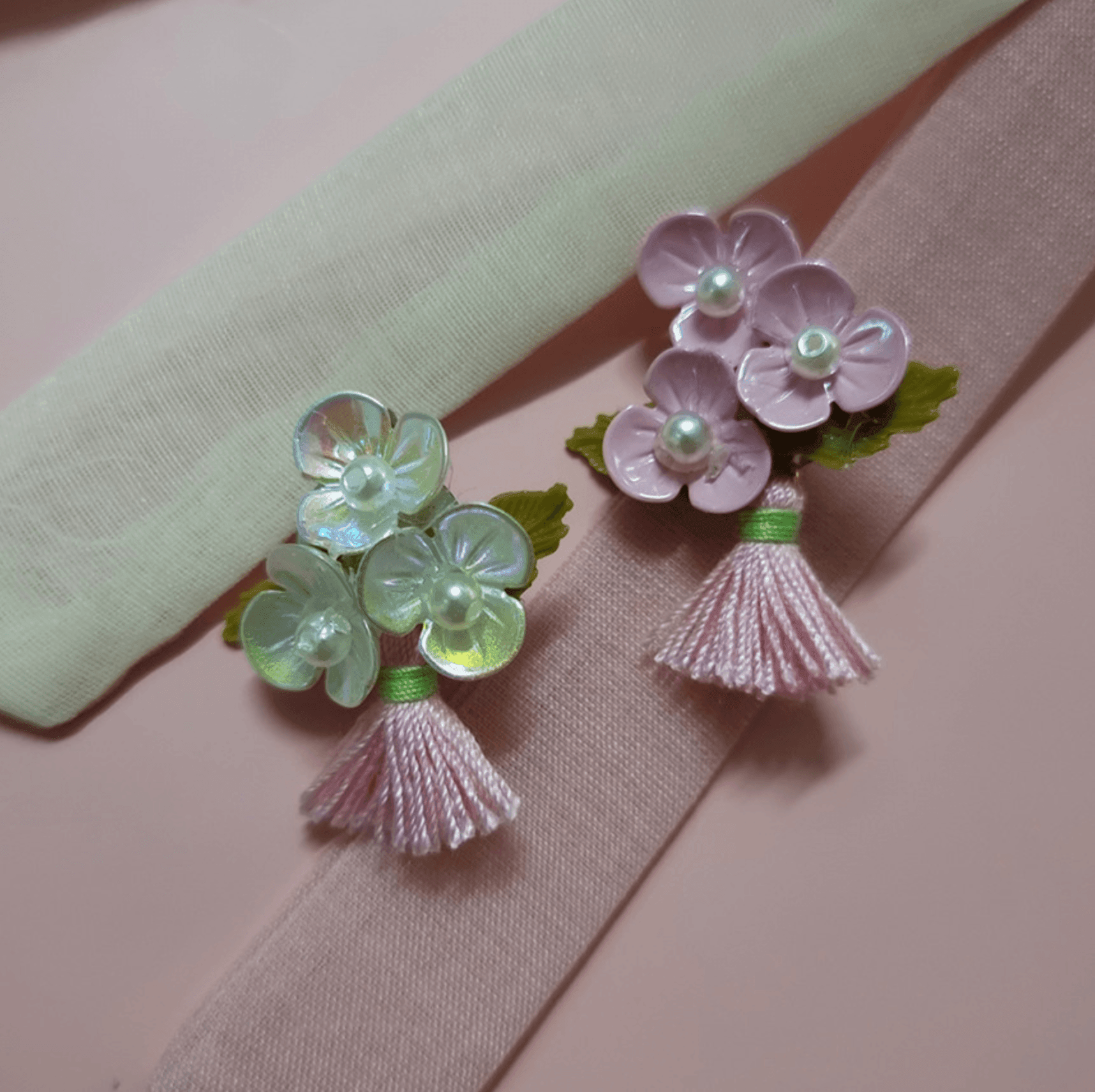 Mini Trio Floral Brooch - Native Korean