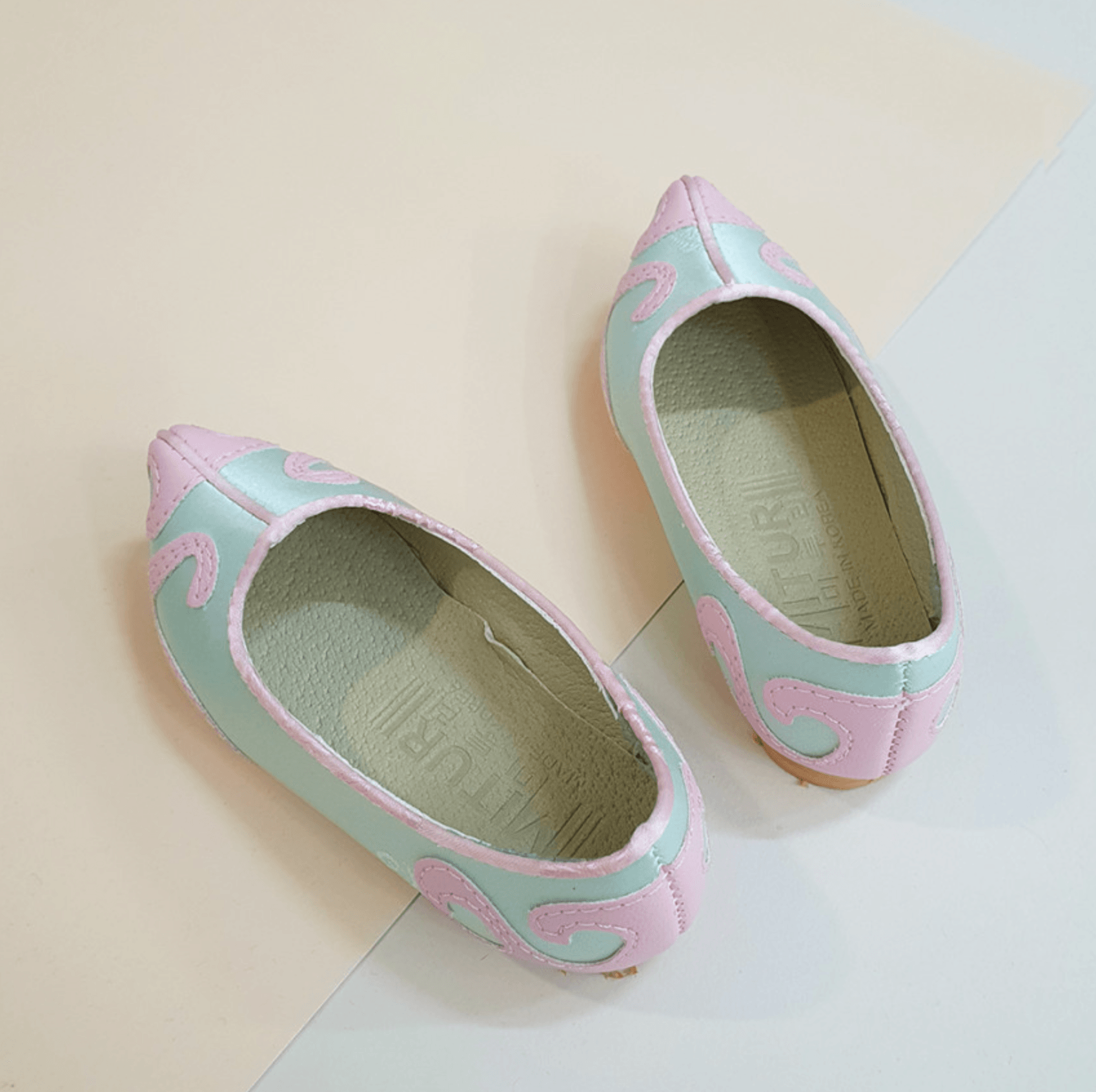 Mint/Pink Boy Hanbok Shoes (130~140mm) - Native Korean