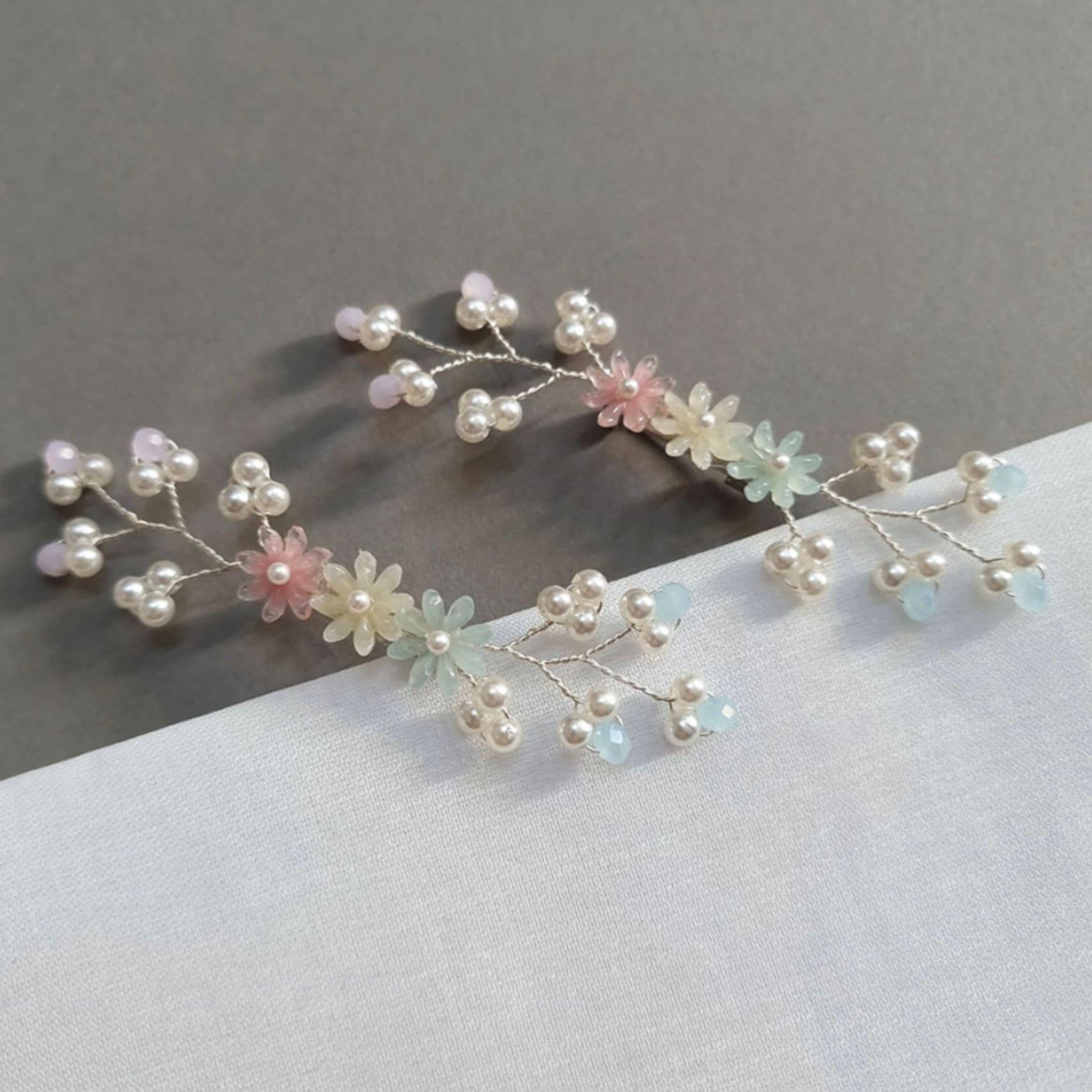 Pastel Pearl Flower Brooch - Native Korean