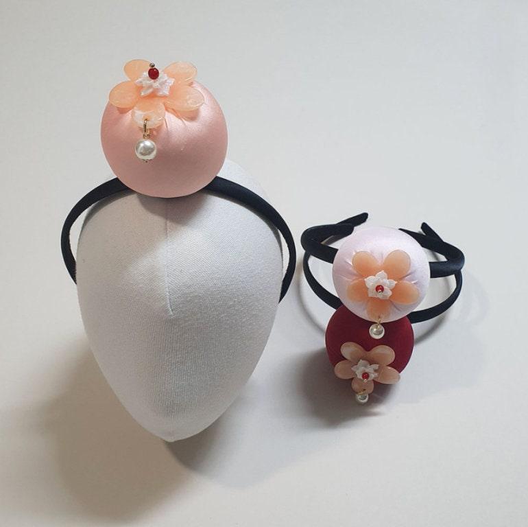 Pearl Flower Pumpkin Headband - Native Korean