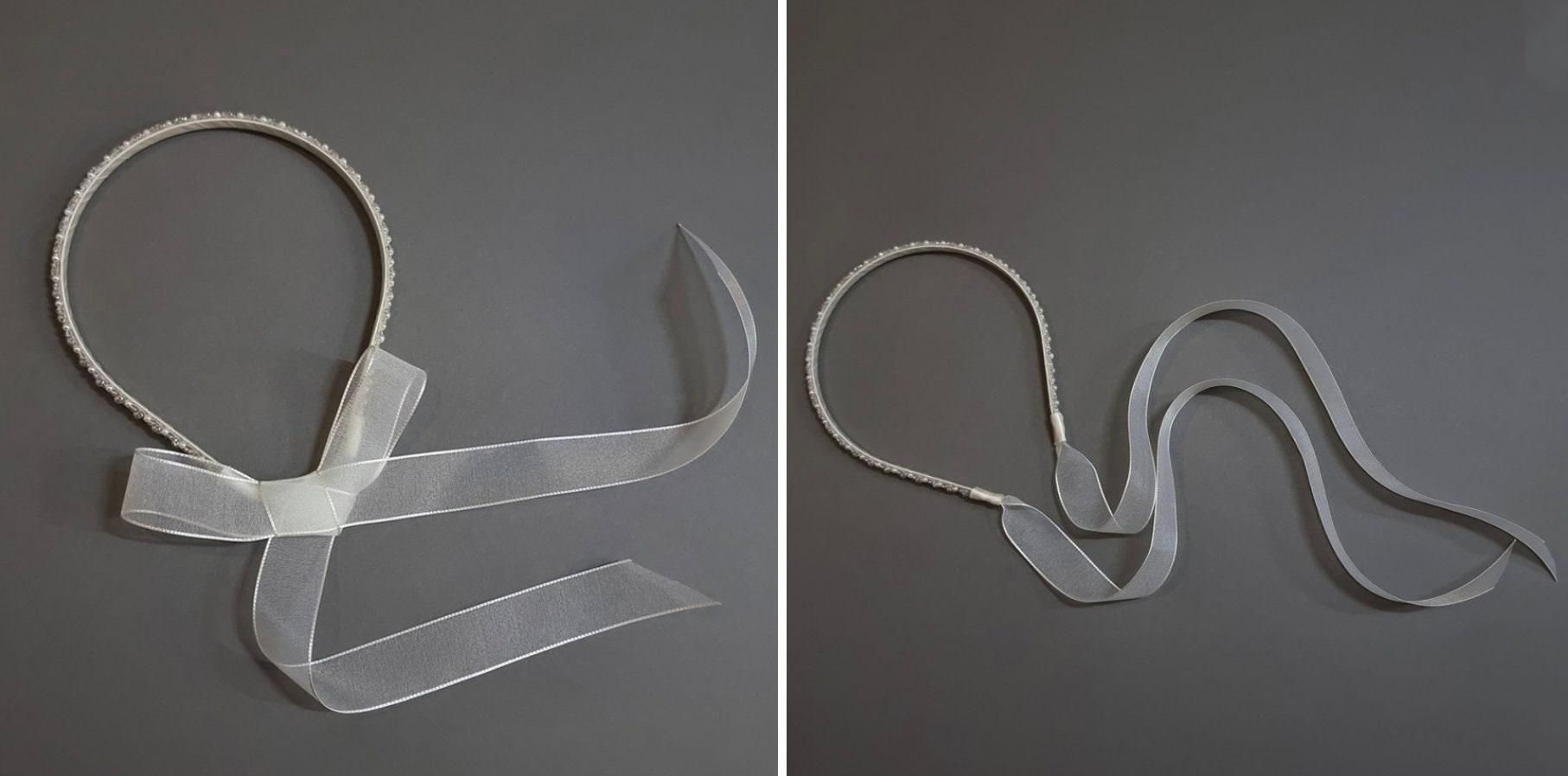 Pearl Headband w/ribbon - Native Korean