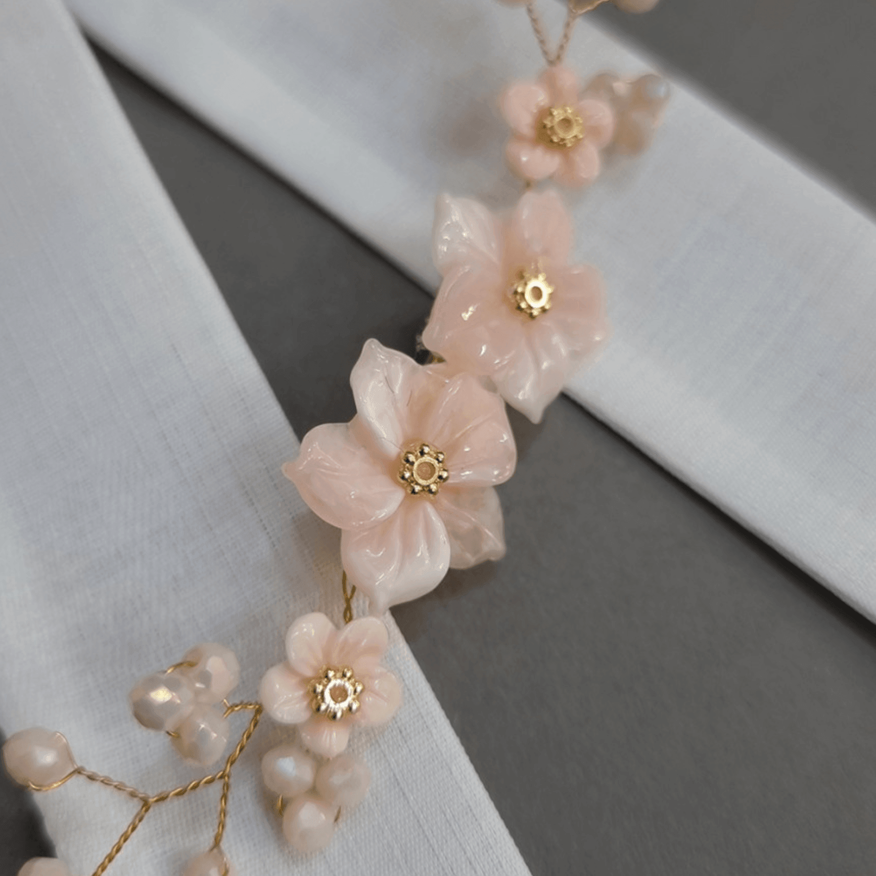 Pink Blossoms Brooch - Native Korean