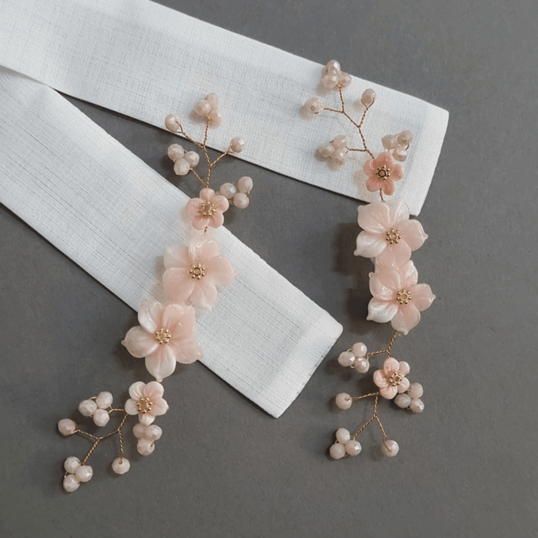 Pink Blossoms Brooch - Native Korean