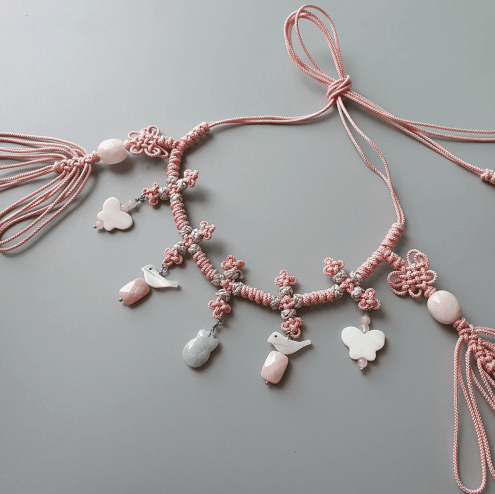 Pink Harmony Jade Belt - Native Korean