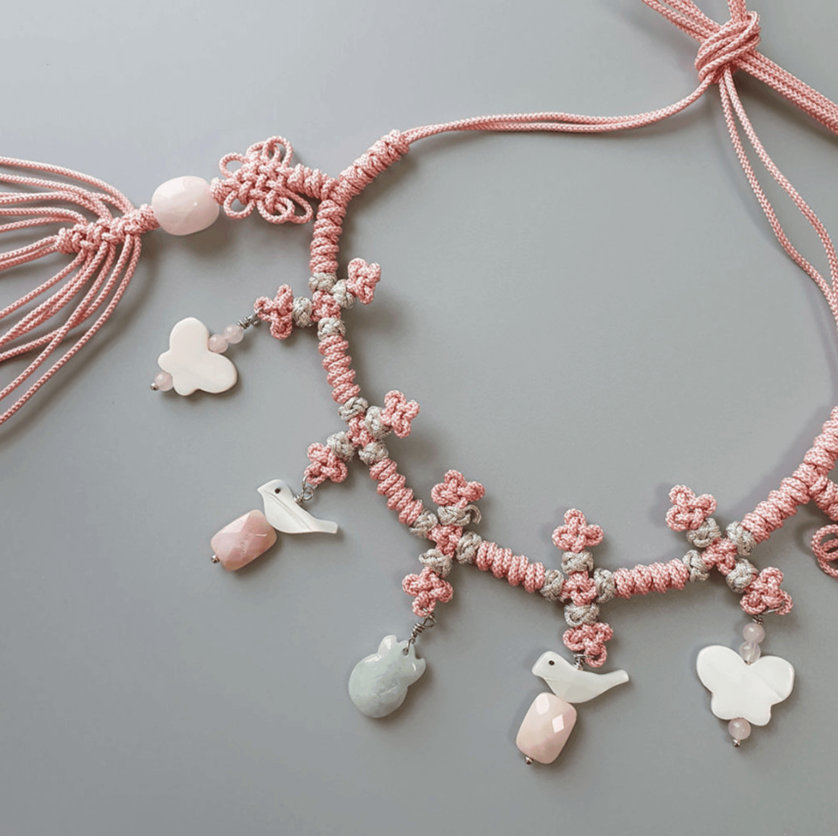 Pink Harmony Jade Belt - Native Korean