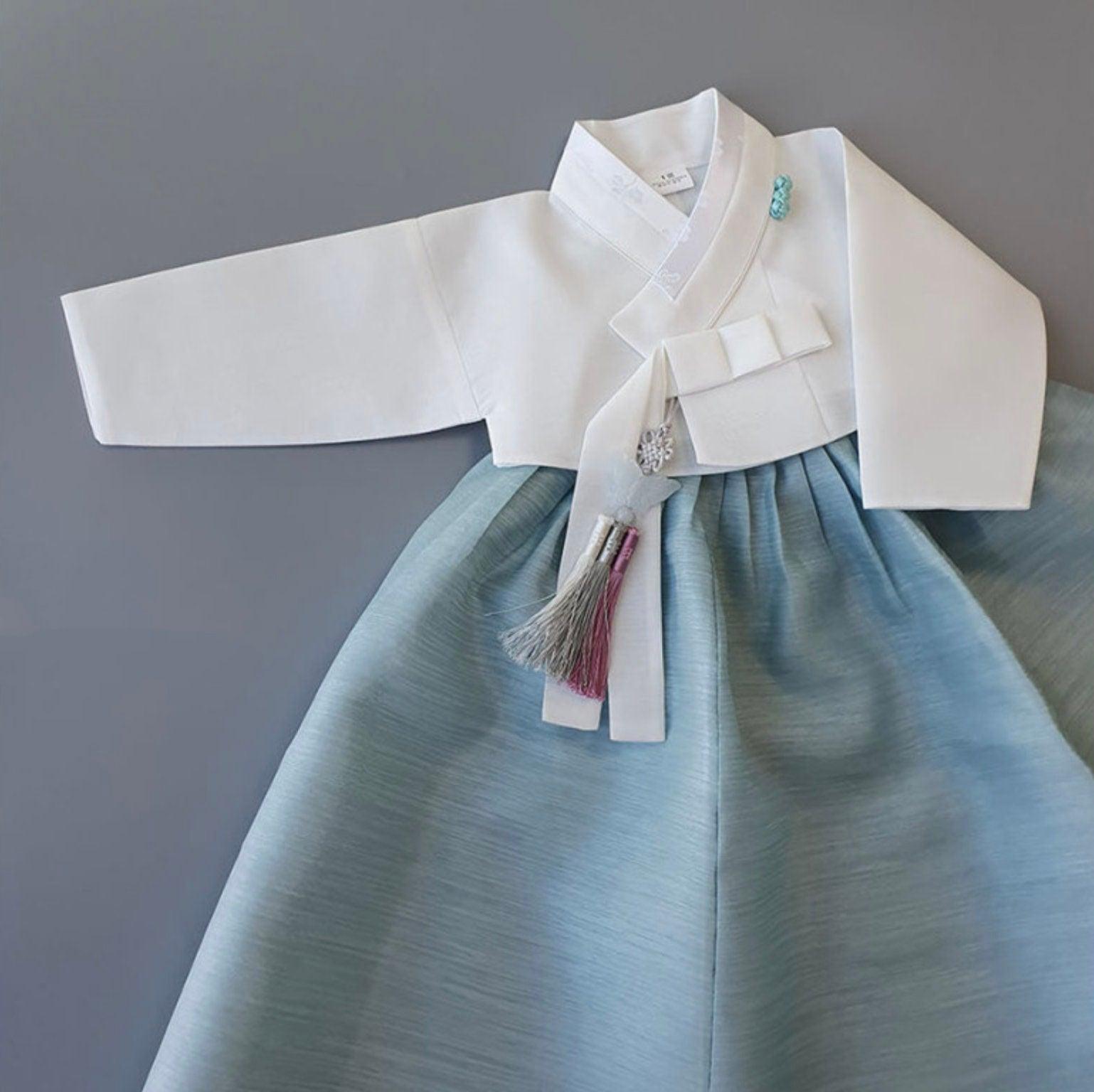 Pure Mint Girl Hanbok (100D-8YR) - Native Korean