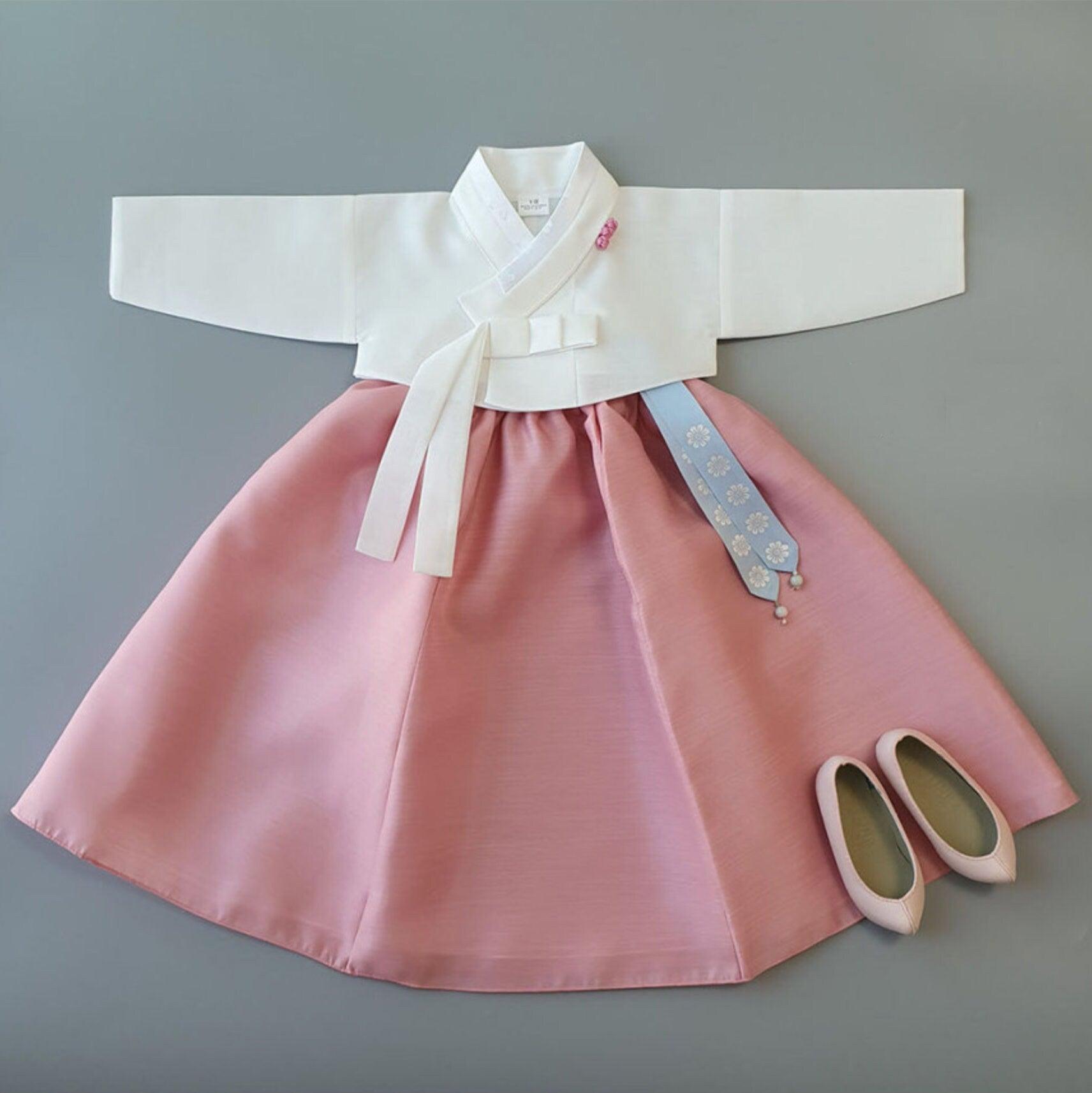 Pure Pink Girl Hanbok (100D-8YR) - Native Korean