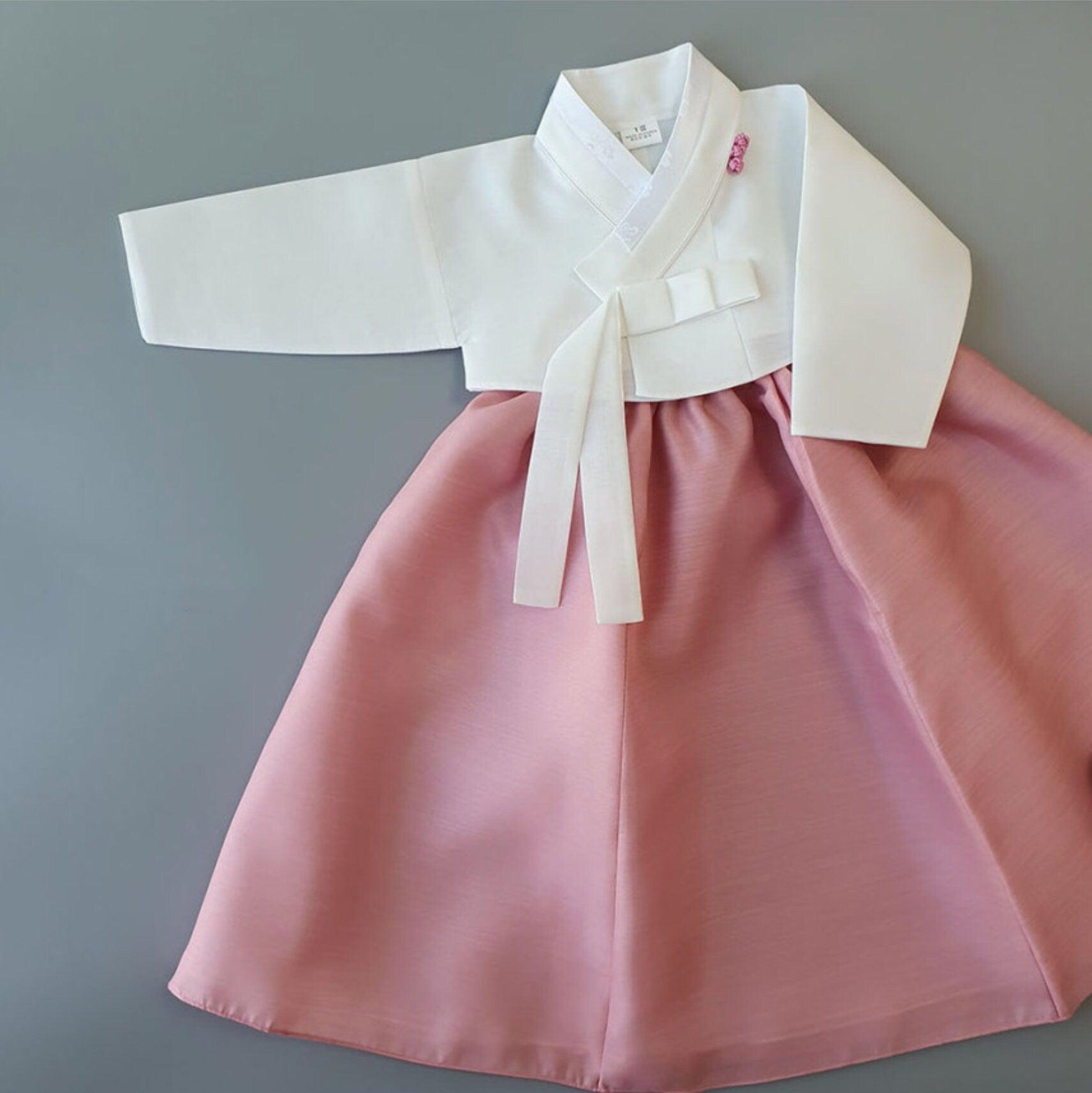 Pure Pink Girl Hanbok (100D-8YR) - Native Korean