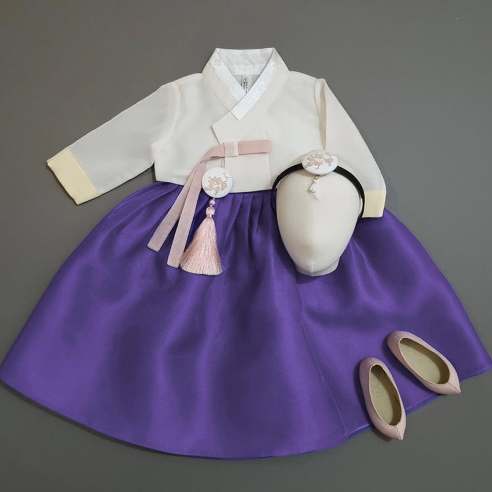 Rayul Purple Girl Hanbok (100D-15YR) - Native Korean