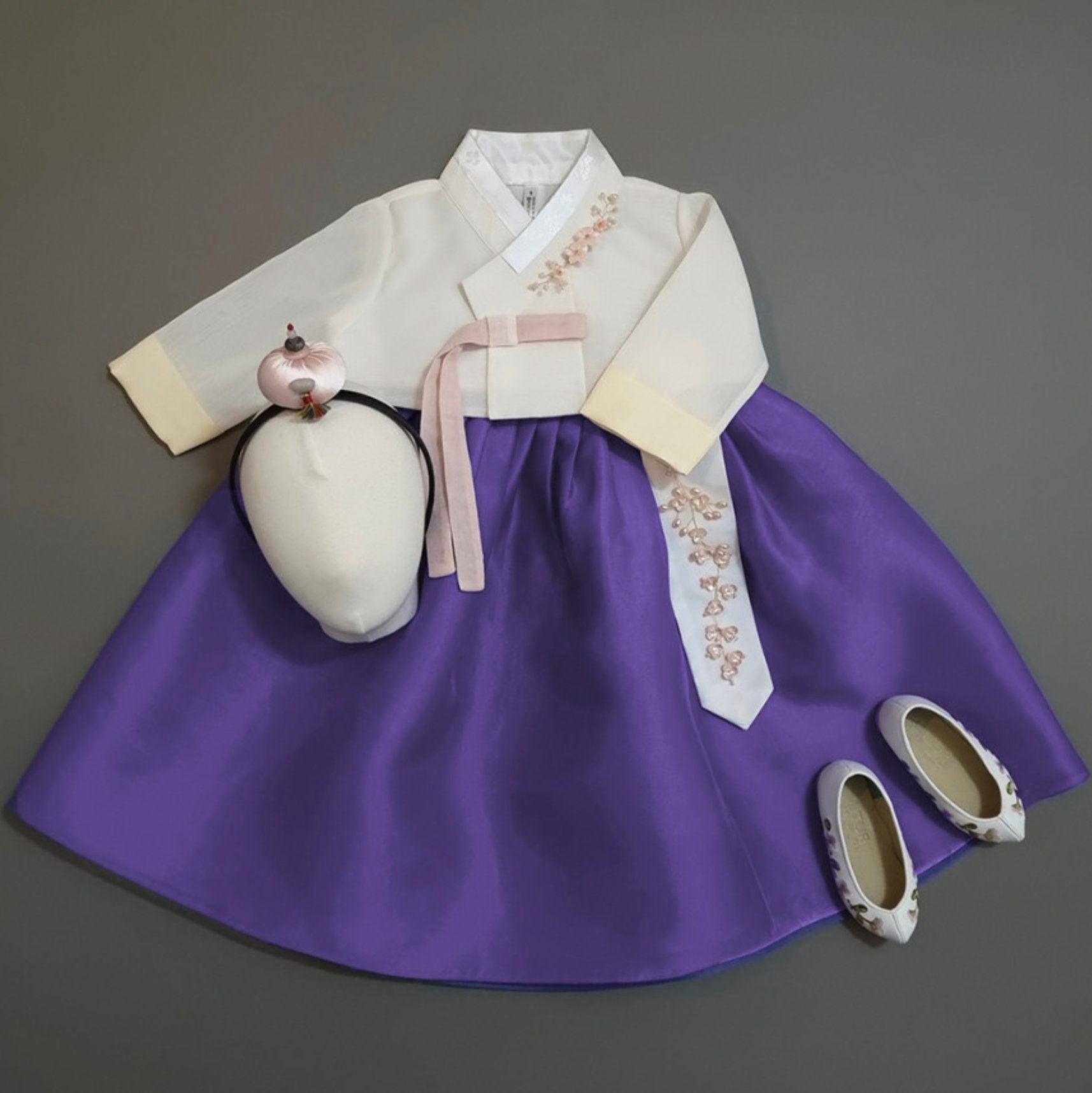 Rayul Purple Girl Hanbok (100D-15YR) - Native Korean