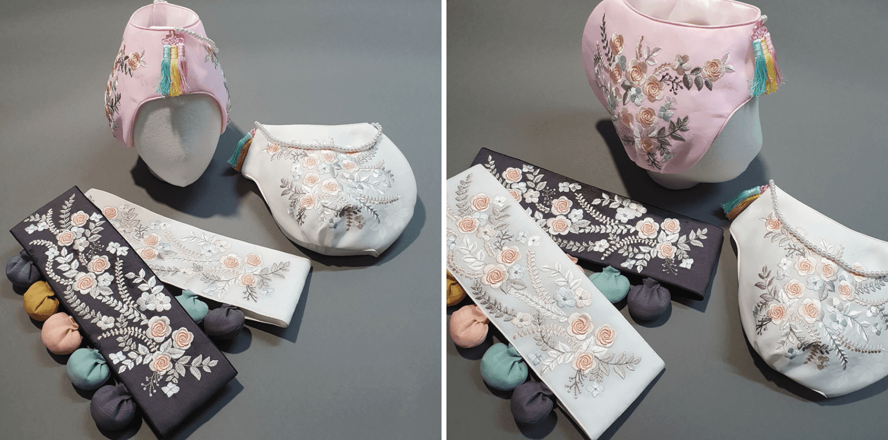 Rose Embroidery Bell Belt - Native Korean