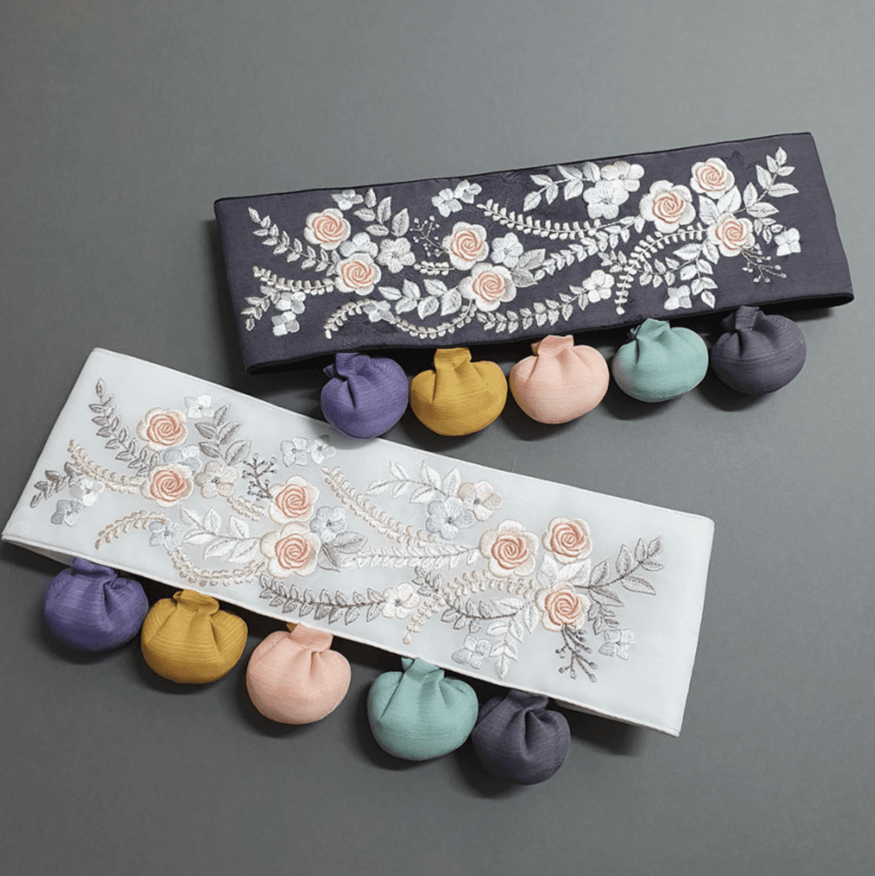 Rose Embroidery Bell Belt - Native Korean