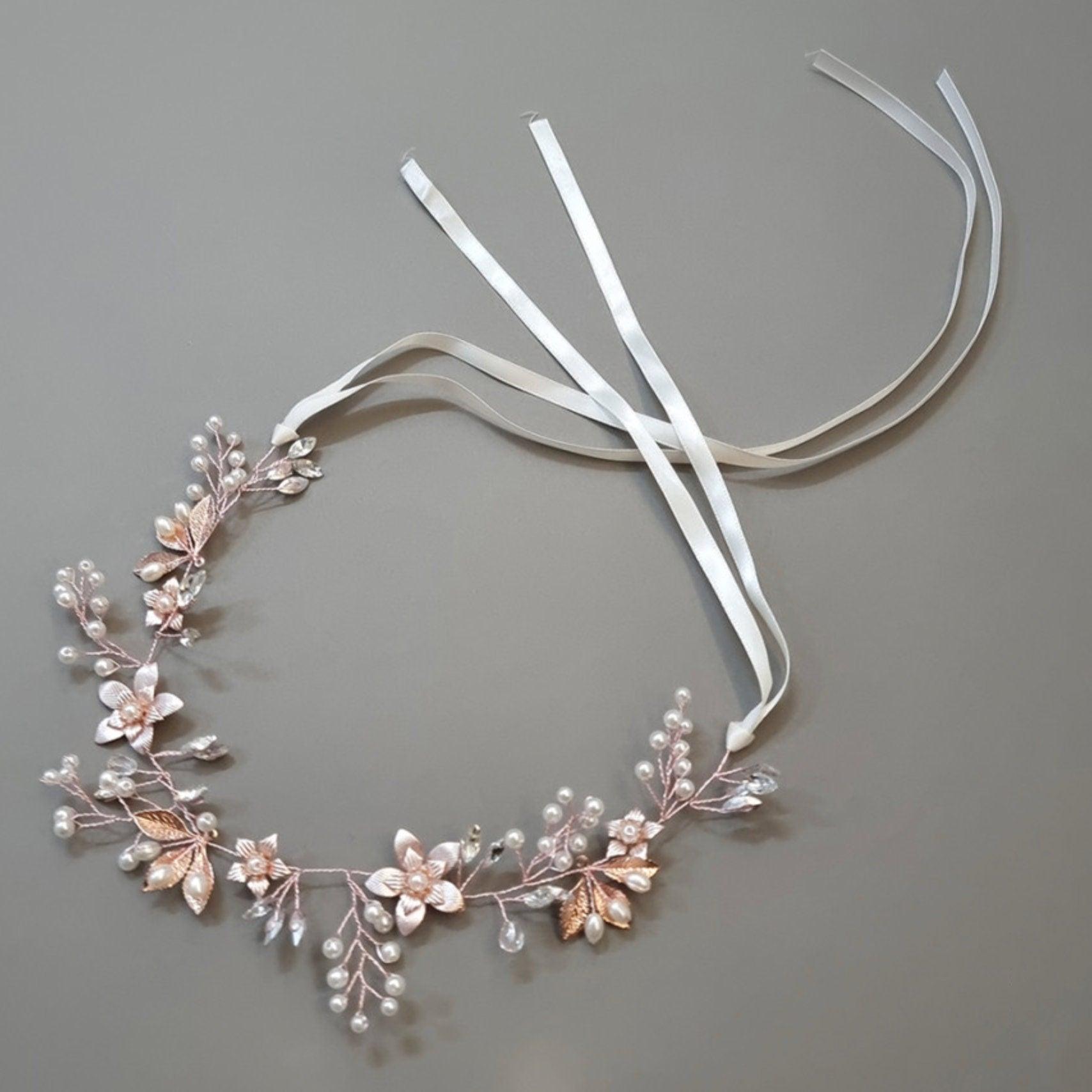 Rose Gold Beads Hairband - Native Korean