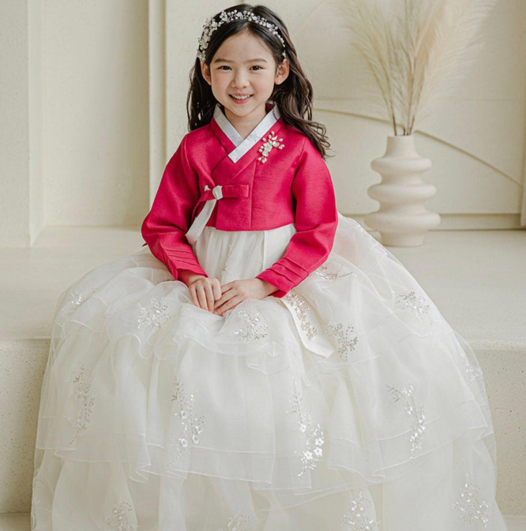 Saeun Maxi Dress Girl Hanbok (1-8YR) - Native Korean