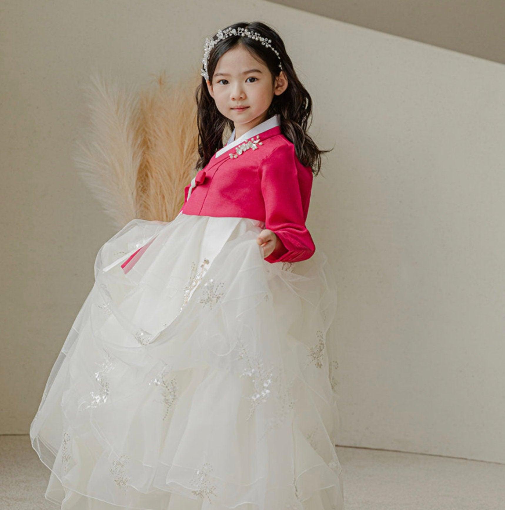 Saeun Maxi Dress Girl Hanbok (1-8YR) - Native Korean