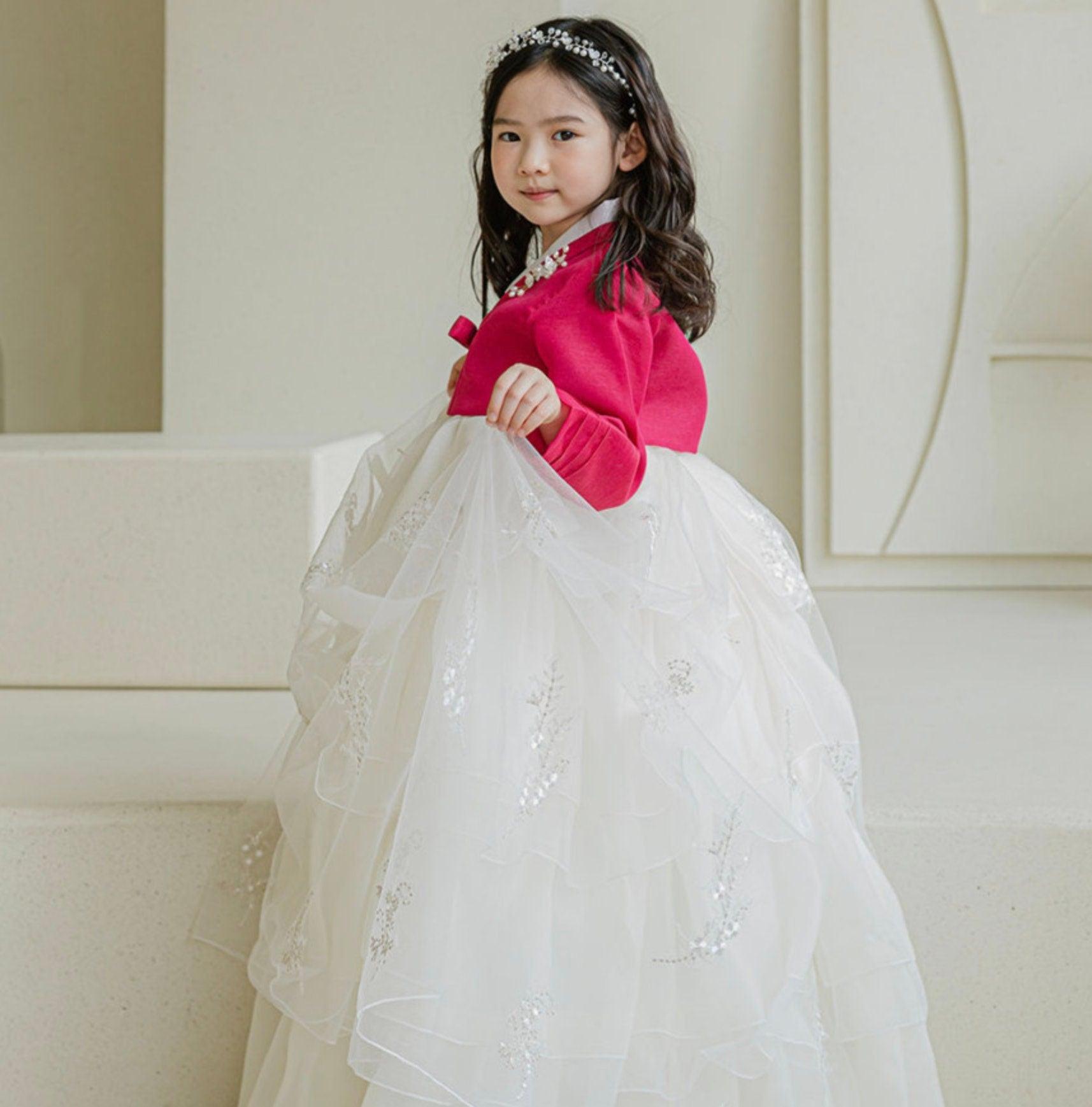 Saeun Maxi Dress Girl Hanbok (1-8YR) - Native Korean