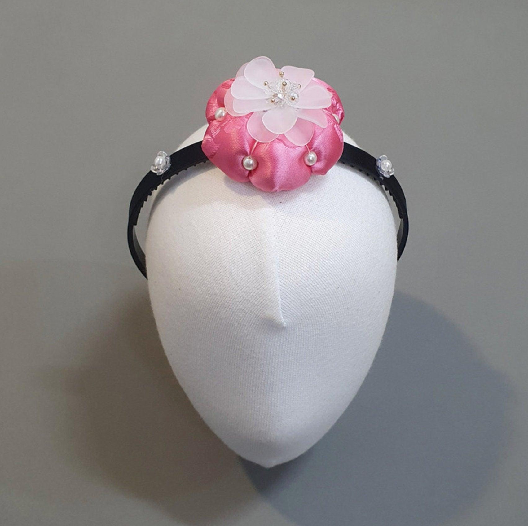 Satin Floral Pumpkin Headband - Native Korean
