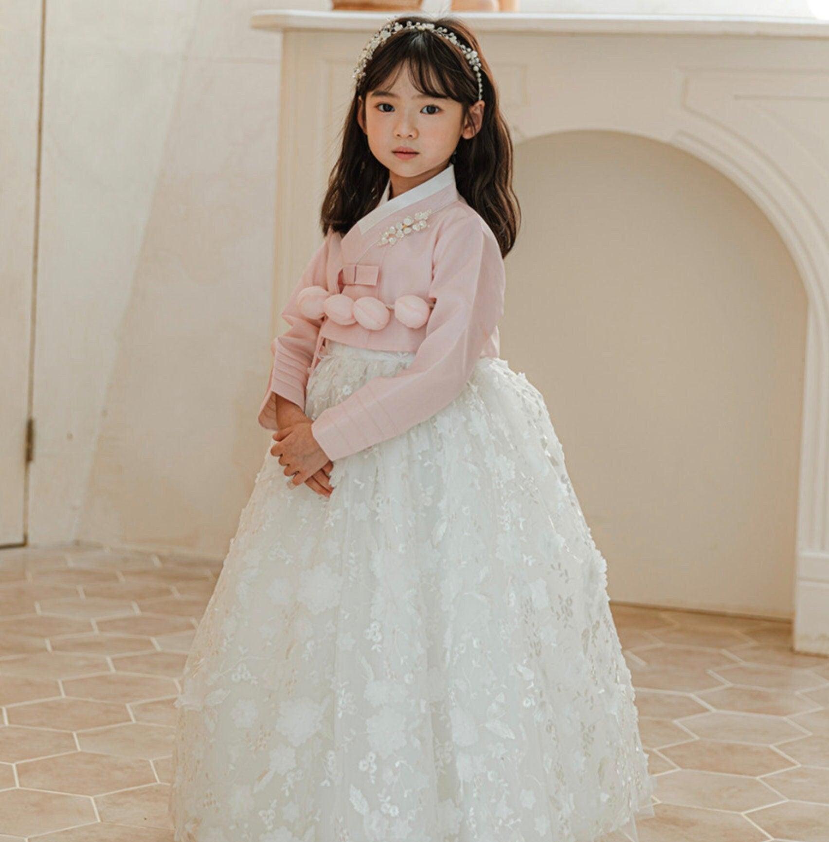 Seolwha Pink Dress Girl Hanbok (100D-8YR) - Native Korean