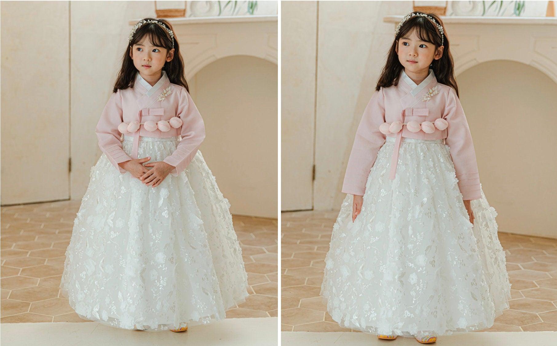 Seolwha Pink Dress Girl Hanbok (100D-8YR) - Native Korean