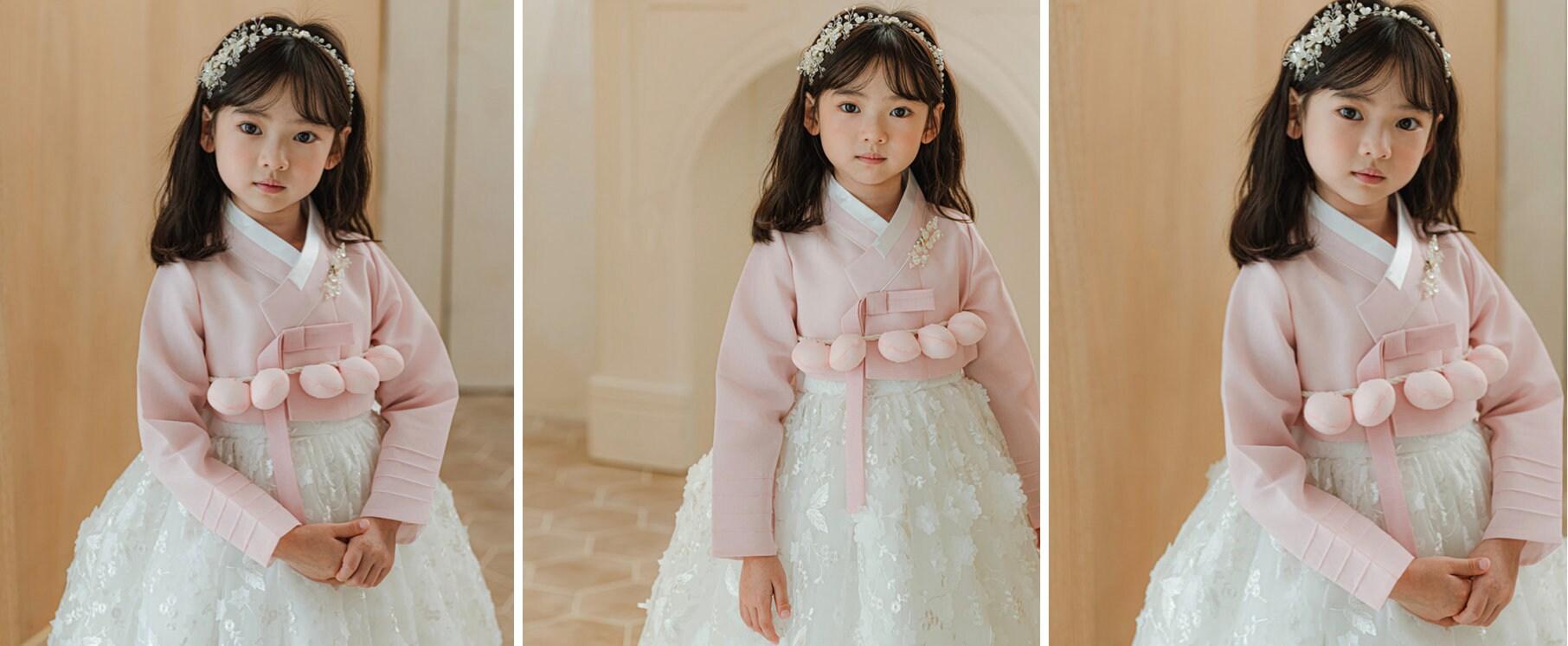 Seolwha Pink Dress Girl Hanbok (100D-8YR) - Native Korean