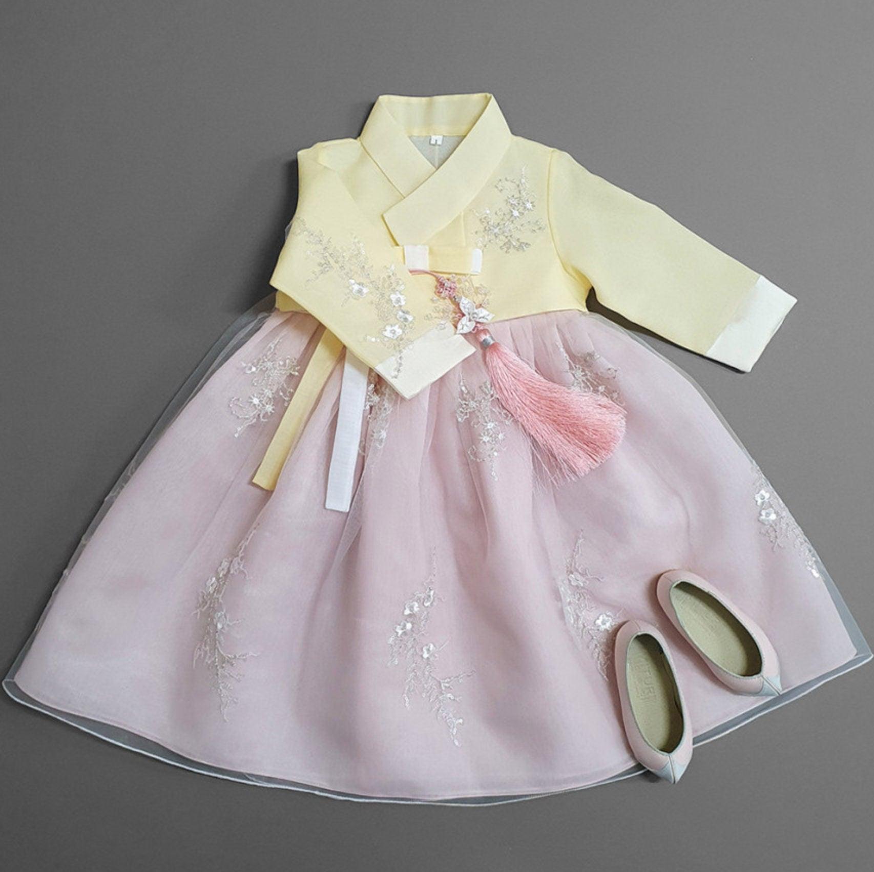 Soeun Lace Dress Girl Hanbok (1-8YR) - Native Korean