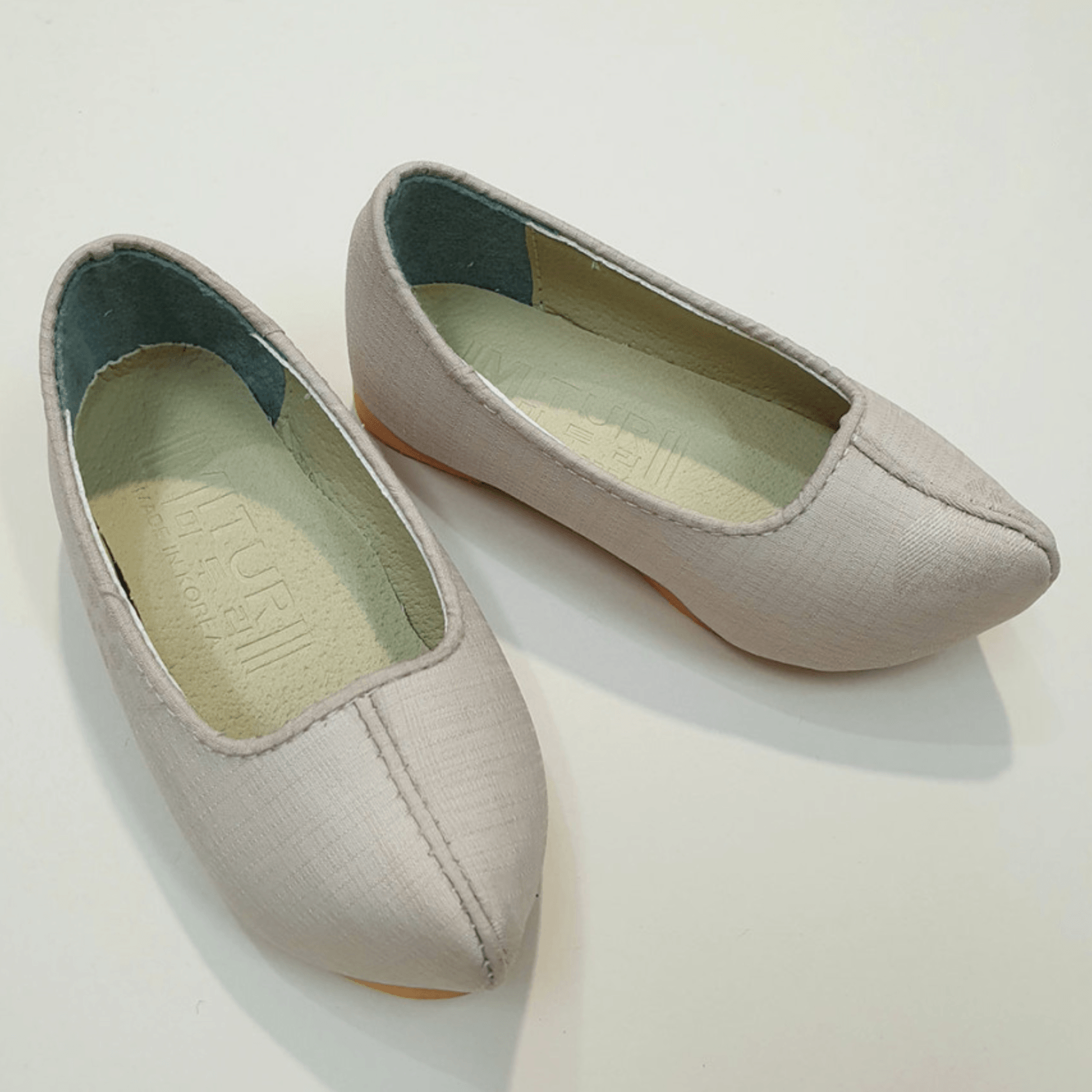 Solid Beige Boy Hanbok Shoes (130~140mm) - Native Korean