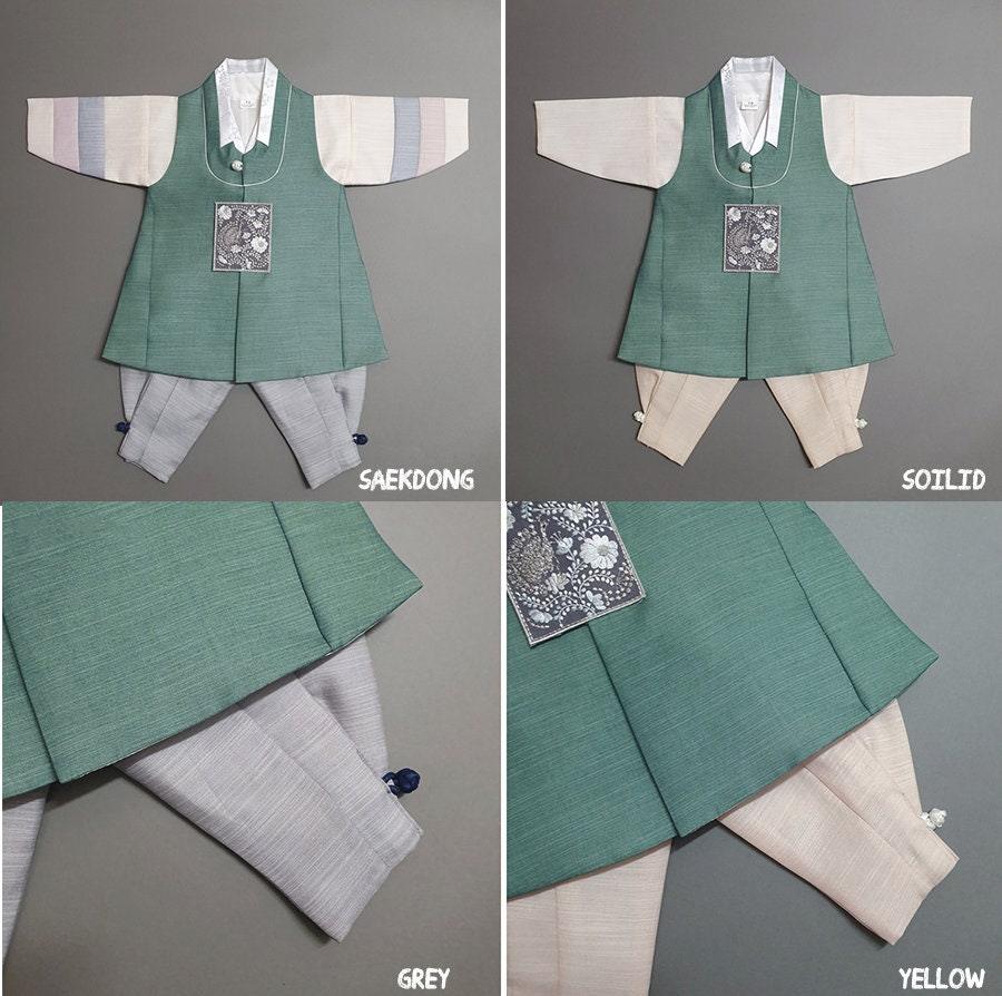 Sungjin Green Stripe Boy Hanbok (100D-10YR) - Native Korean