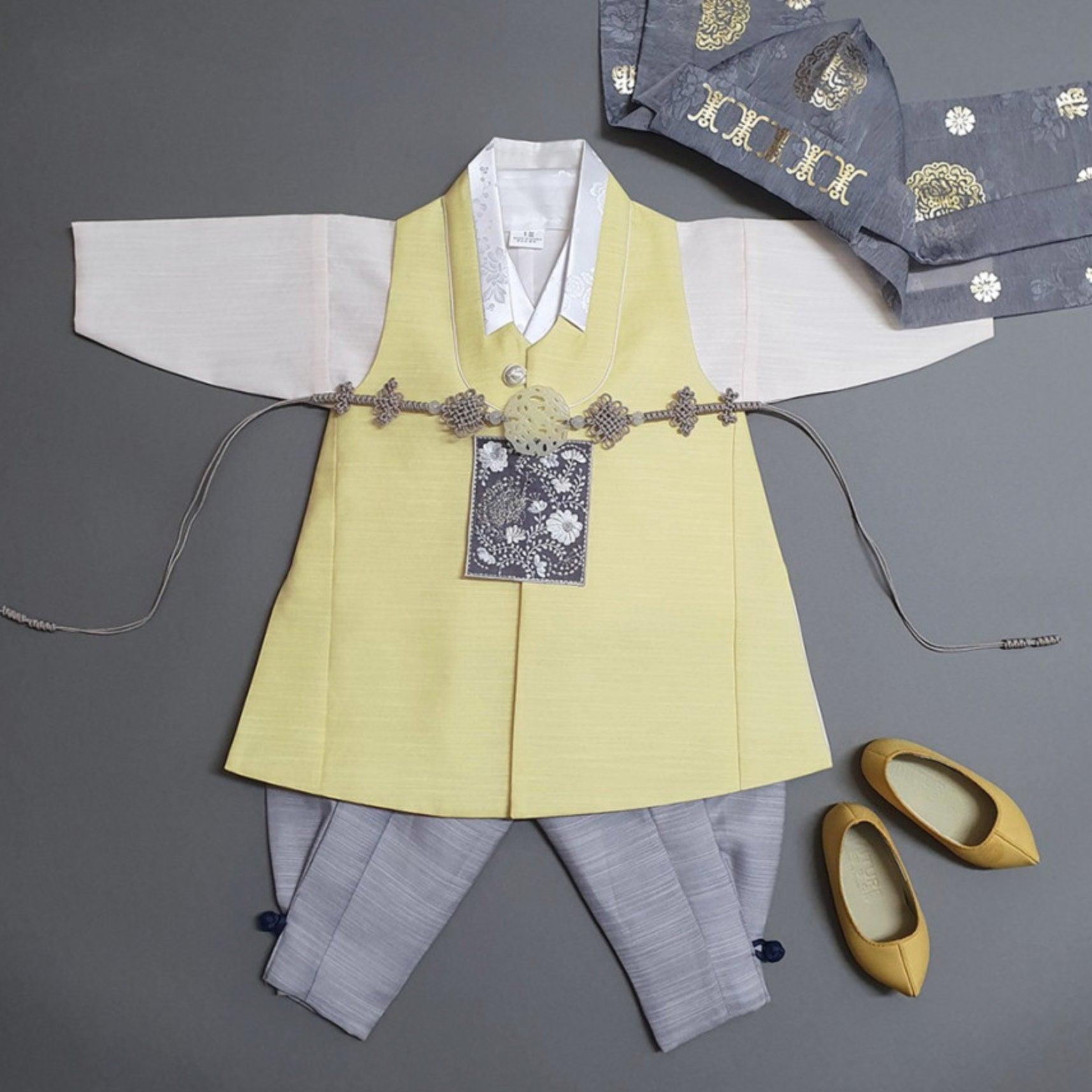 Sungjin Lemon Solid Boy Hanbok (100D-10YR) - Native Korean