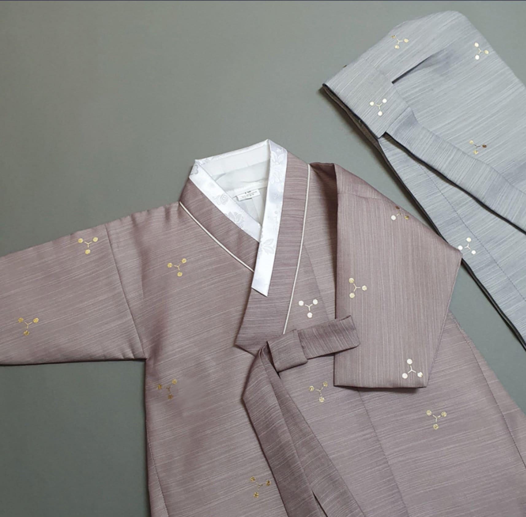 Sungjoon Gold Foil Cocoa Boy Hanbok (100D-8YR) - Native Korean