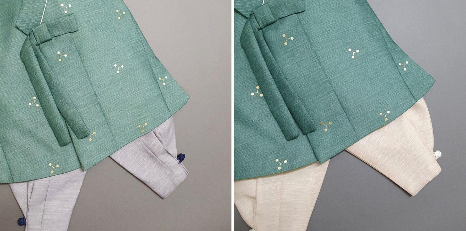 Sungjoon Gold Foil Green Boy Hanbok (100D-10YR) - Native Korean