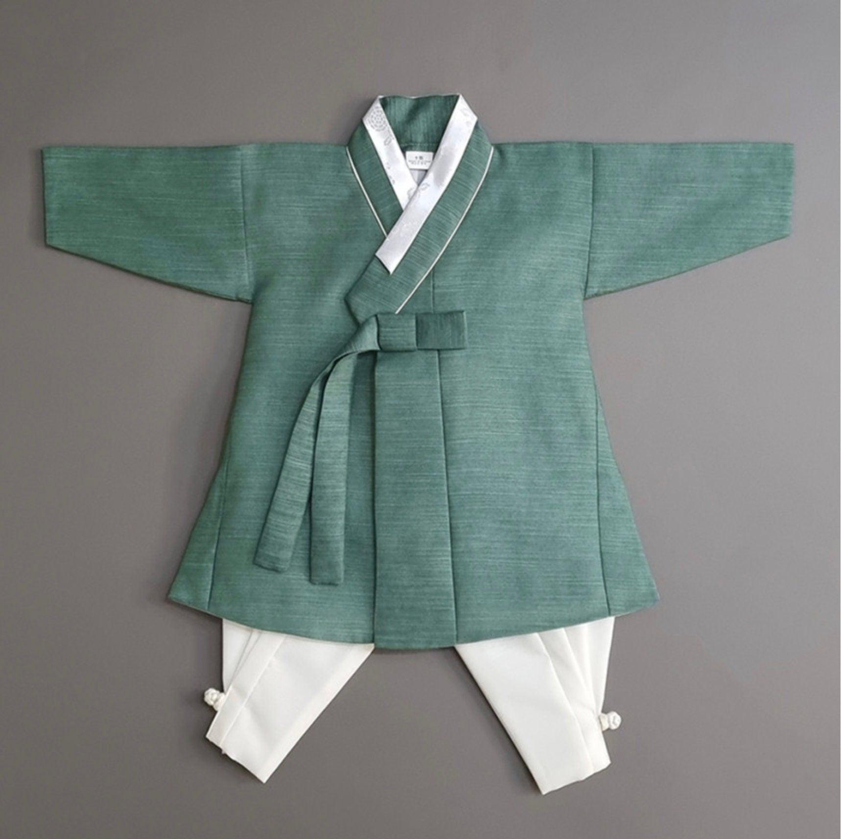 Sungjoon Green Ivory Boy Hanbok (100D-8YR) - Native Korean