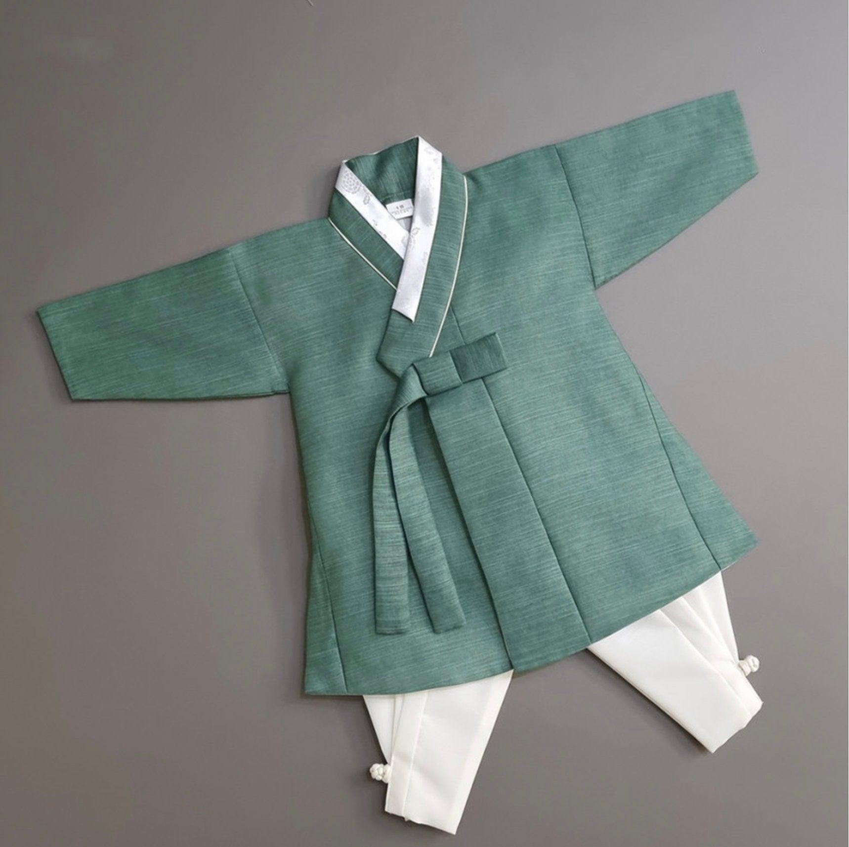 Sungjoon Green Ivory Boy Hanbok (100D-8YR) - Native Korean