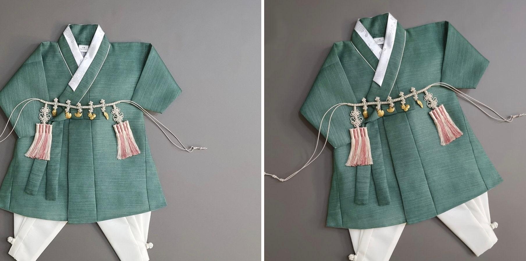 Sungjoon Green Ivory Boy Hanbok (100D-8YR) - Native Korean